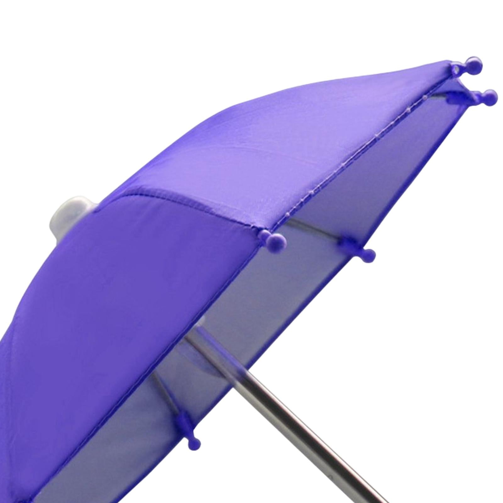 3xUniversal Phone Umbrella Sun Shade Outdoor Lightweight Cover Purple 