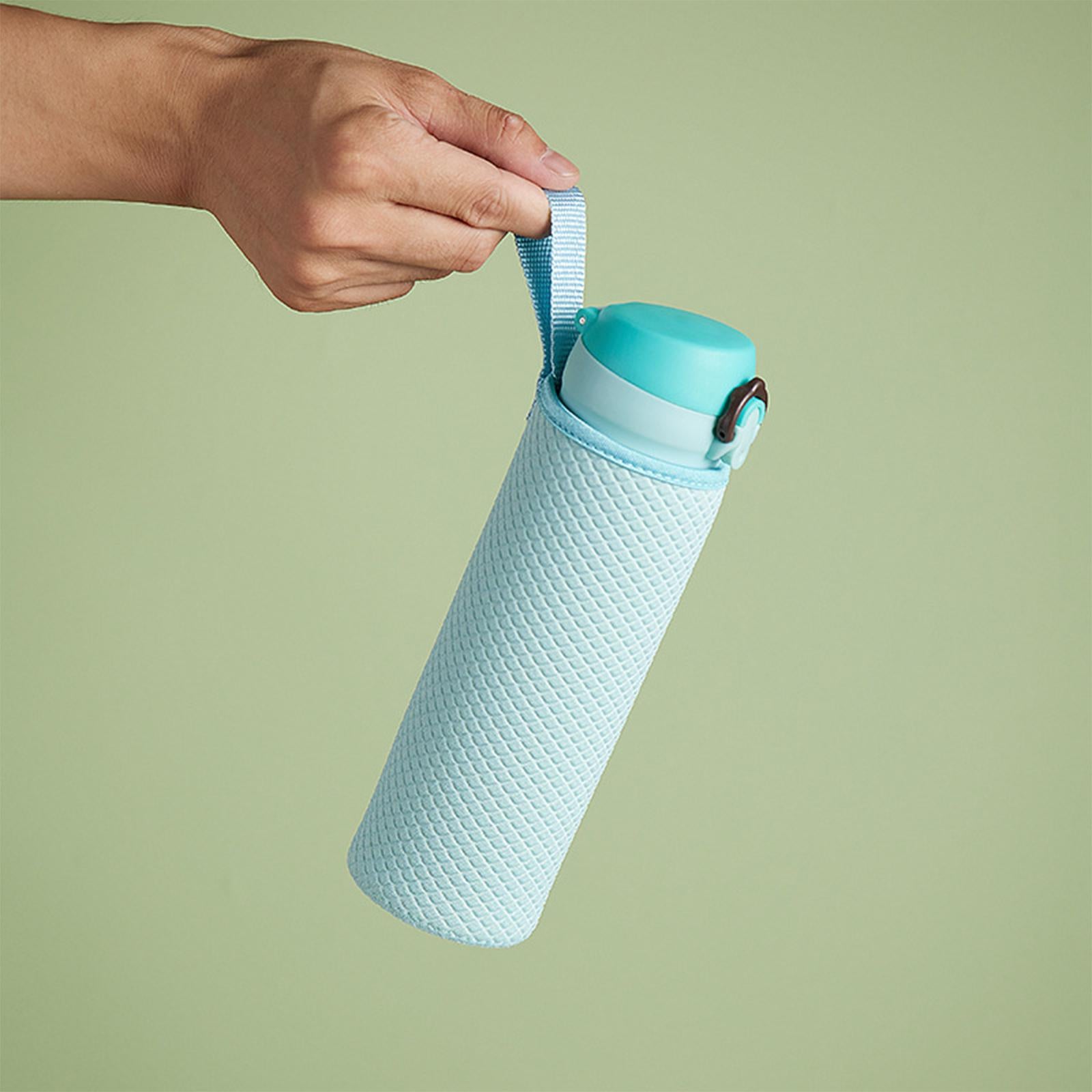 3xNeoprene Water Bottle Carrier Bag Cup Sleeve Holder Embossed 550ml Blue