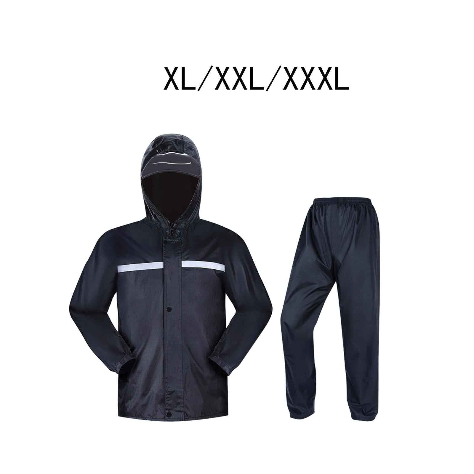 Rain suits Waterproof Breathable Rain Jacket Rainwear for Hiking Cycling XL
