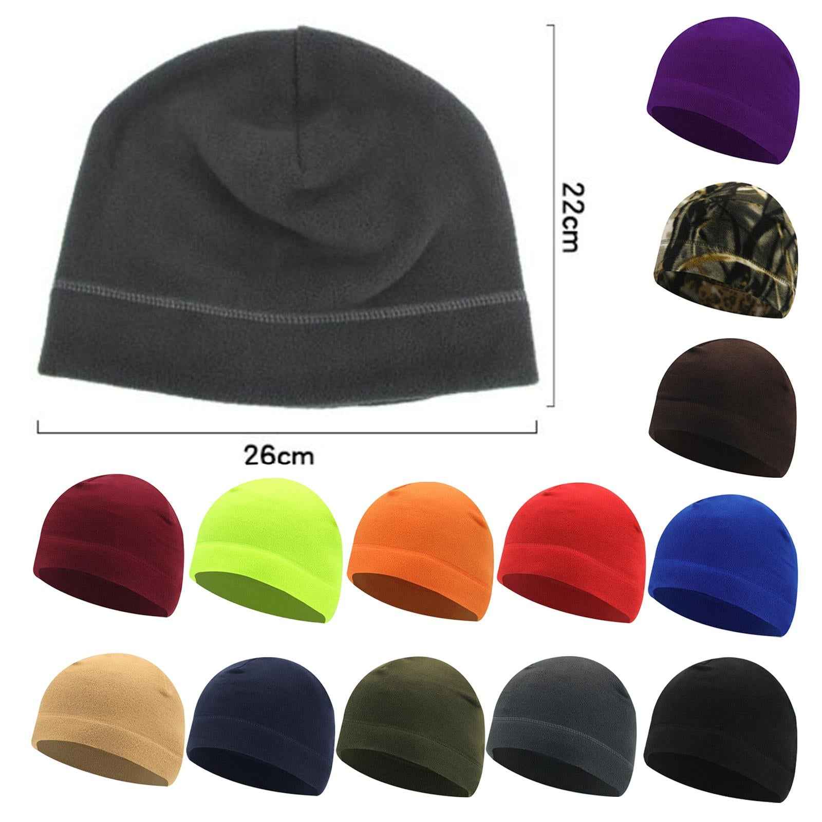 Windproof Skull Hat Men Lightweight Winter Beanie for Basketball Hiking Dark Green