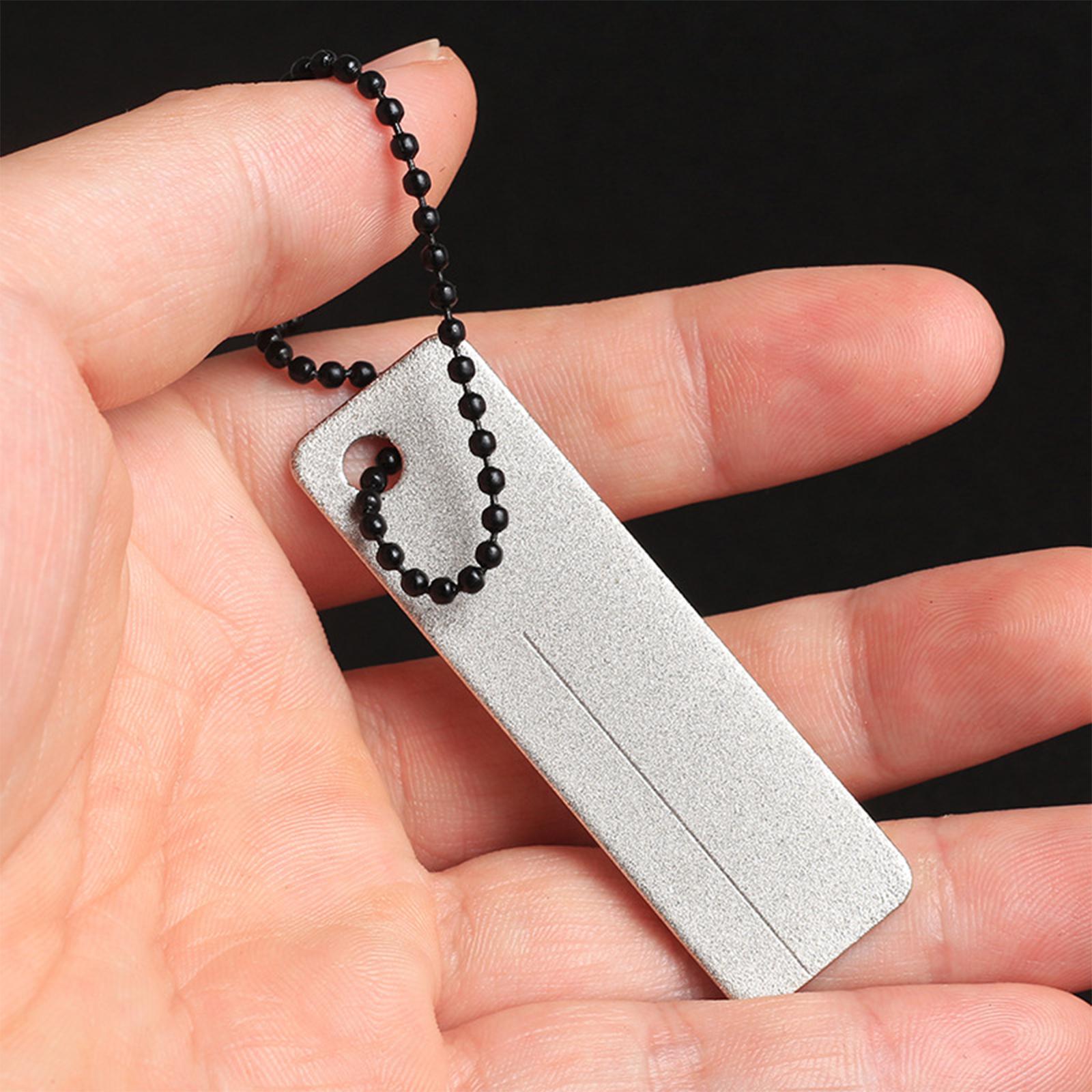 3xDurable Fishing Hook File Practical Keychain Pocket Grinding Fish Hooks