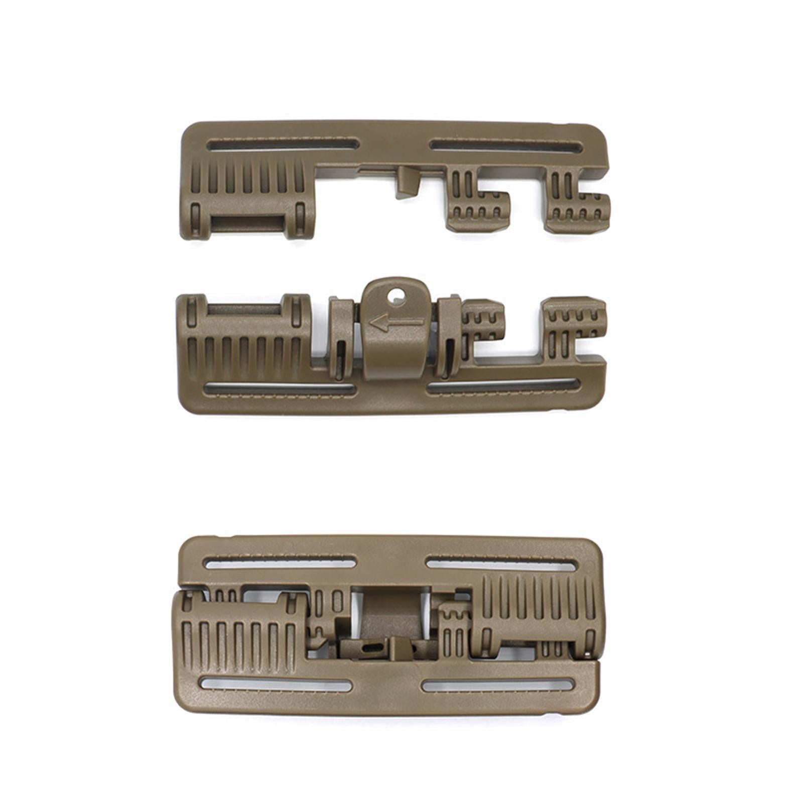 3xVest Quick Release Buckle Slider for Hunting Backpack Strap Belt Accessories Khaki Long