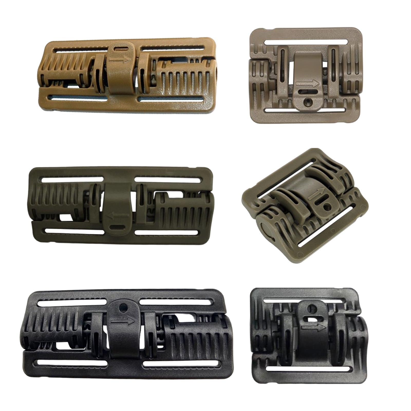2xVest Quick Release Buckle Slider for Hunting Backpack Strap Belt Accessories Khaki Long