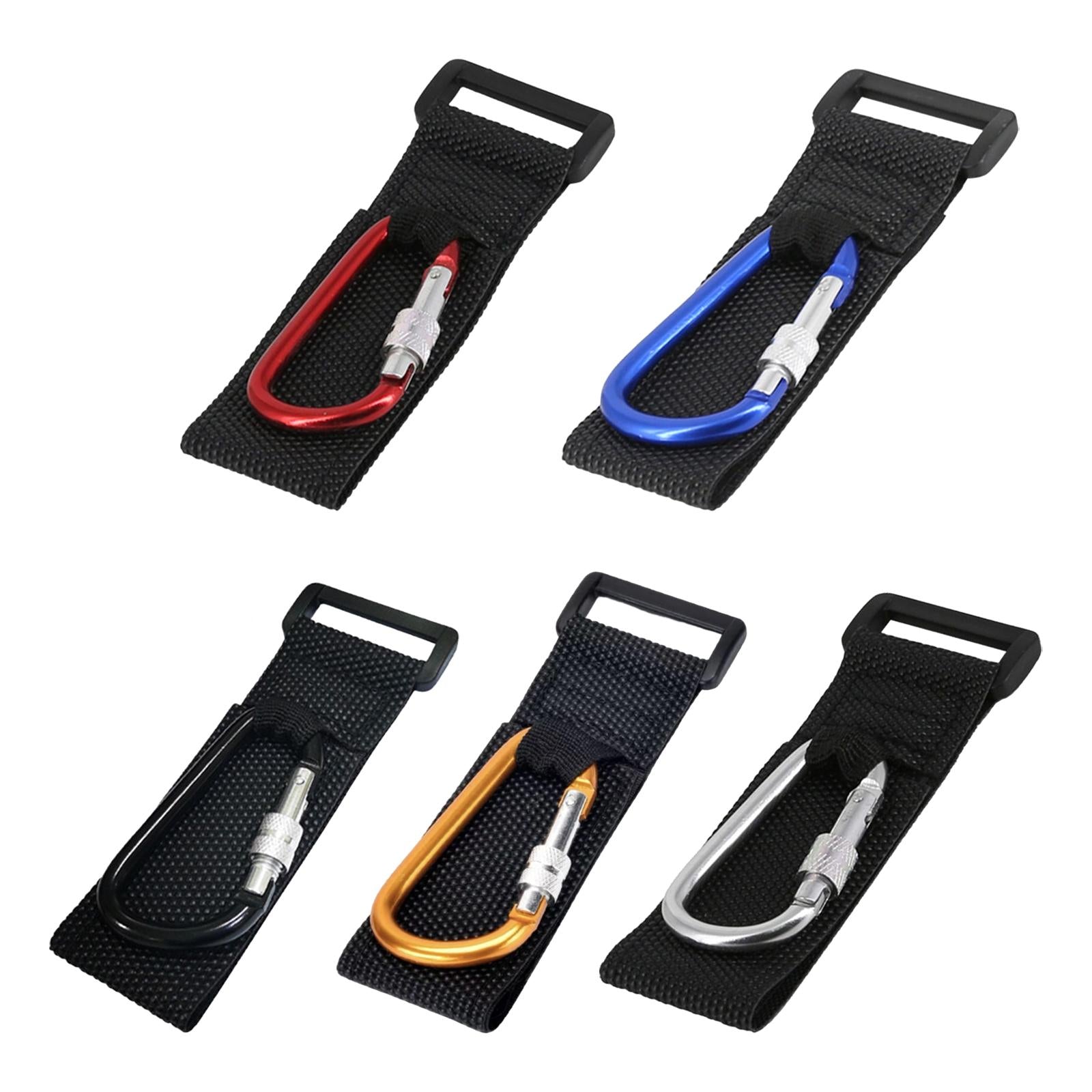 3xMultifunctional Loop Tie Down Straps with Carabiner Bike Handlebar Workout Red