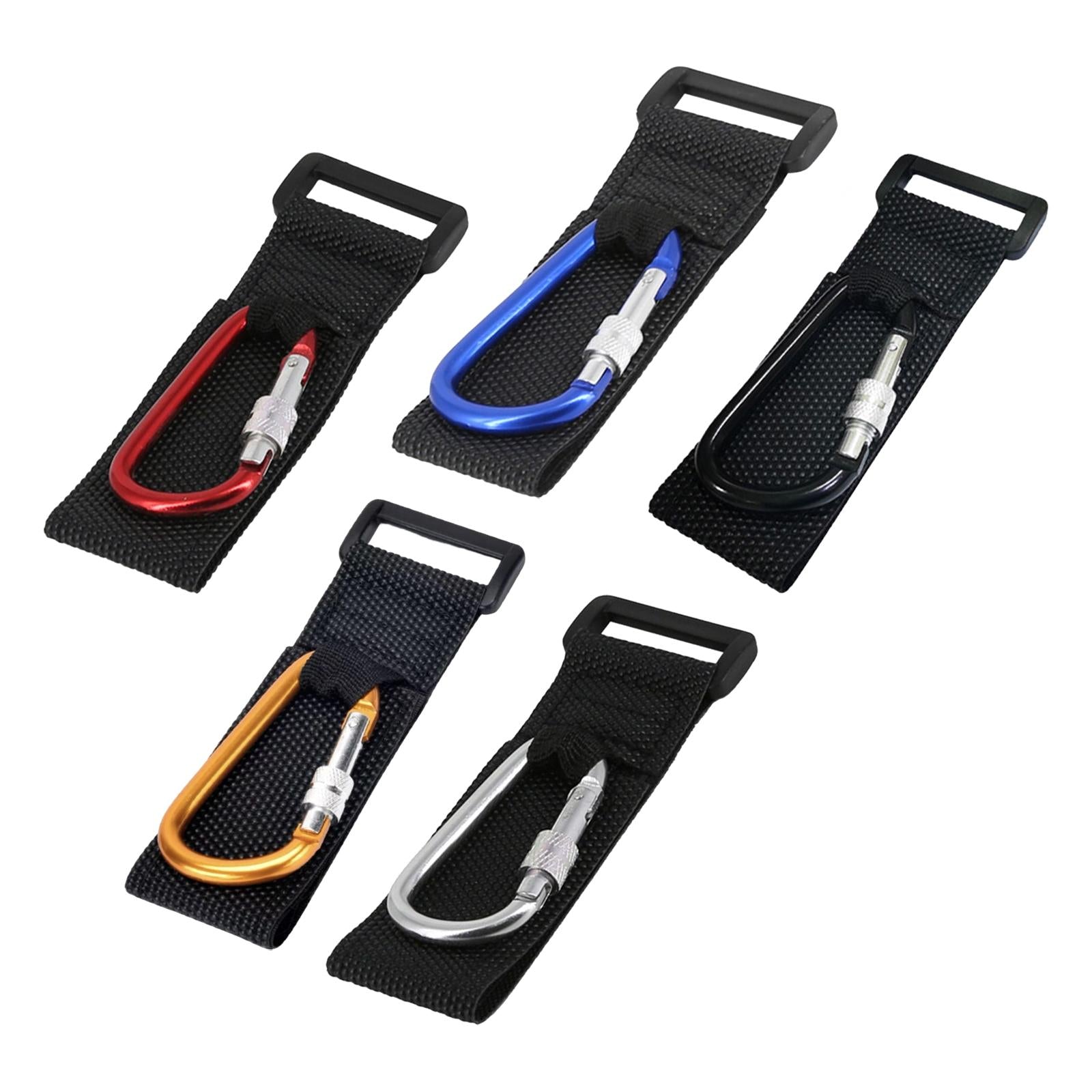 3xMultifunctional Loop Tie Down Straps with Carabiner Bike Handlebar Workout Red
