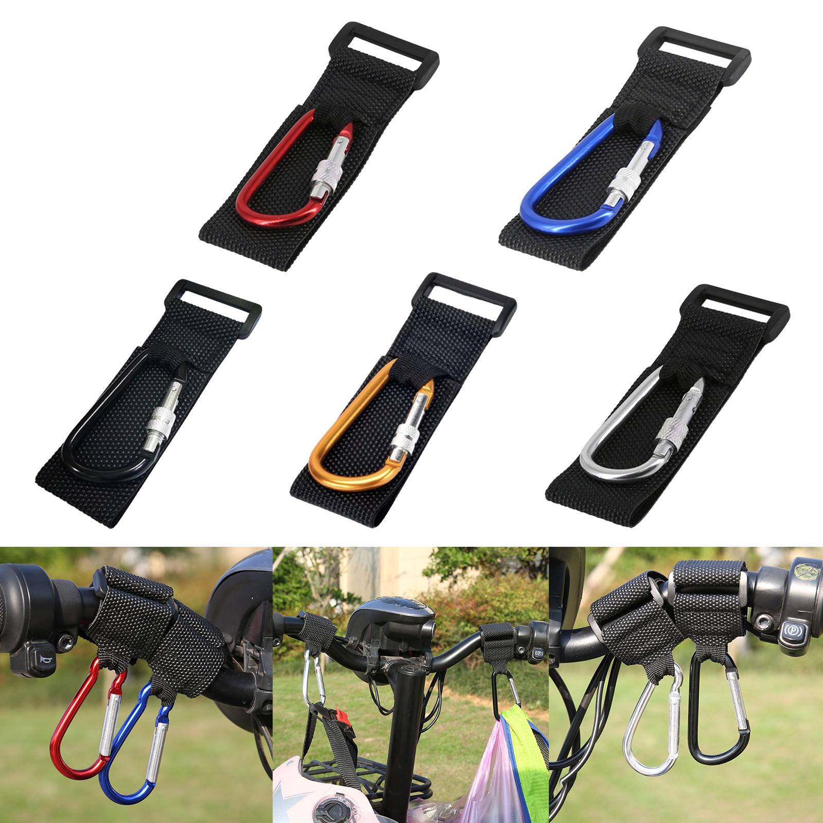 4xMultifunctional Loop Tie Down Straps with Carabiner Bike Handlebar Workout Red