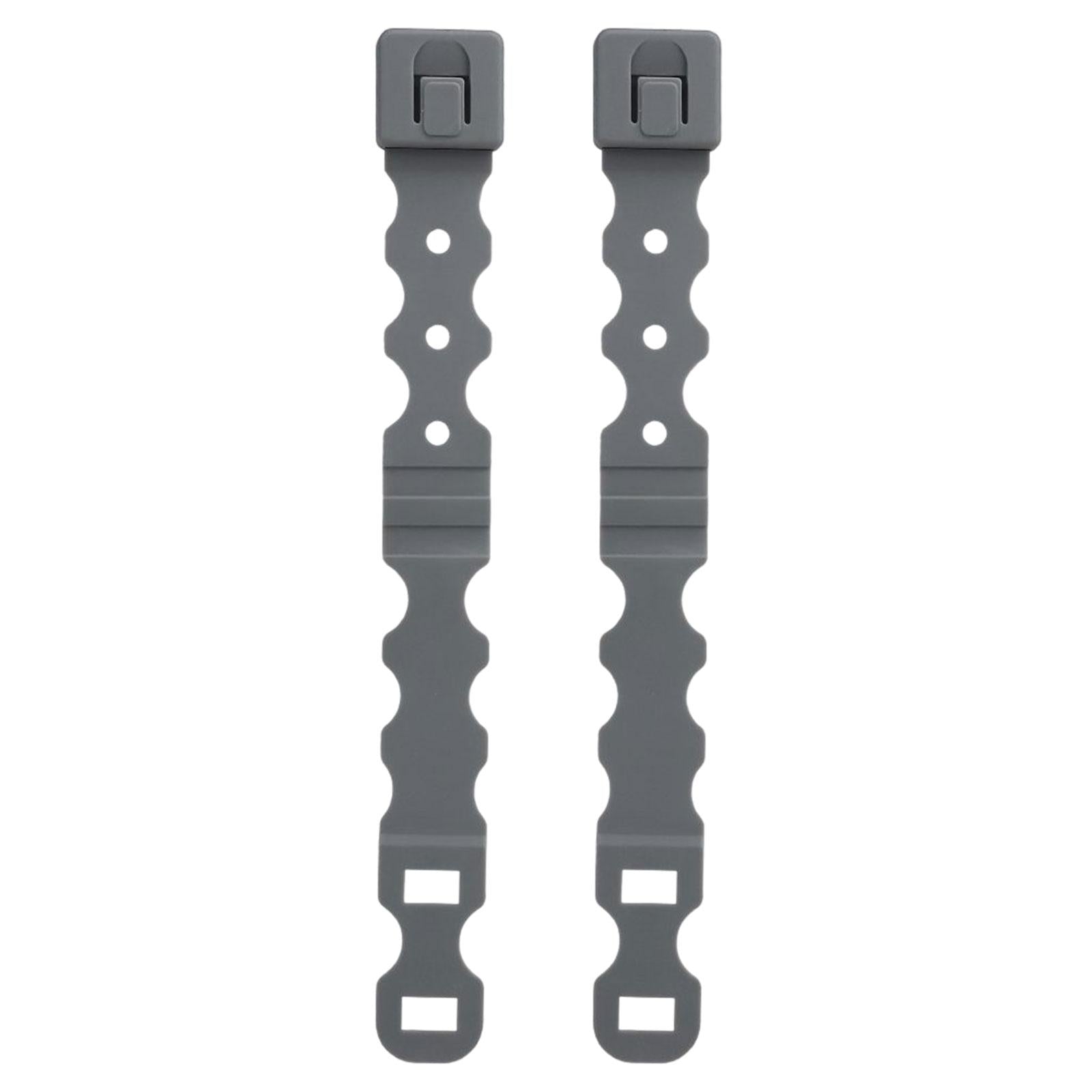 2x2Pcs System Malice Clips Strap Buckle Nylon Magazine Pouch Accessory gray