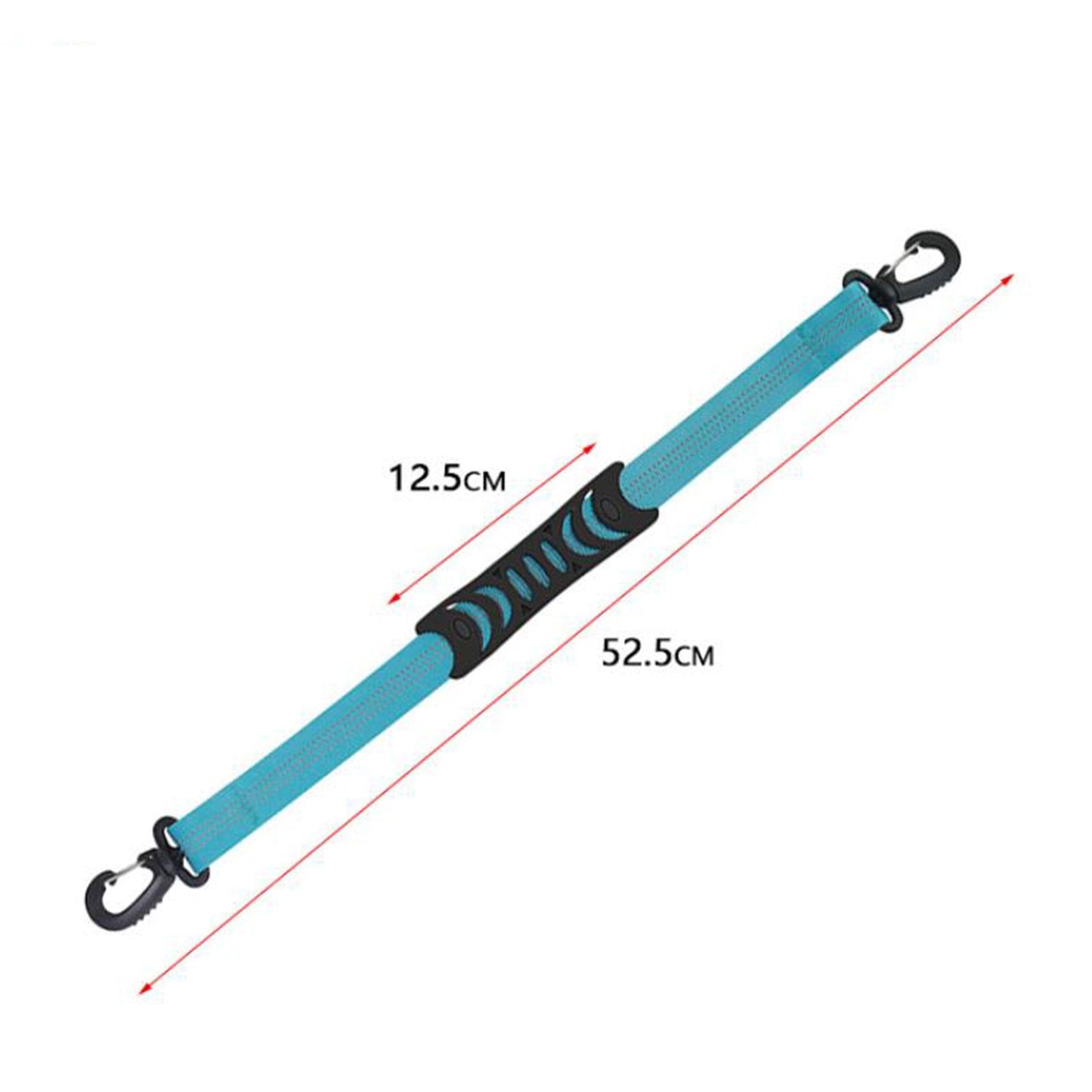 3xPortable Skating Shoes Carrier Strap with End Hooks Belt Ski Boot Strap Blue