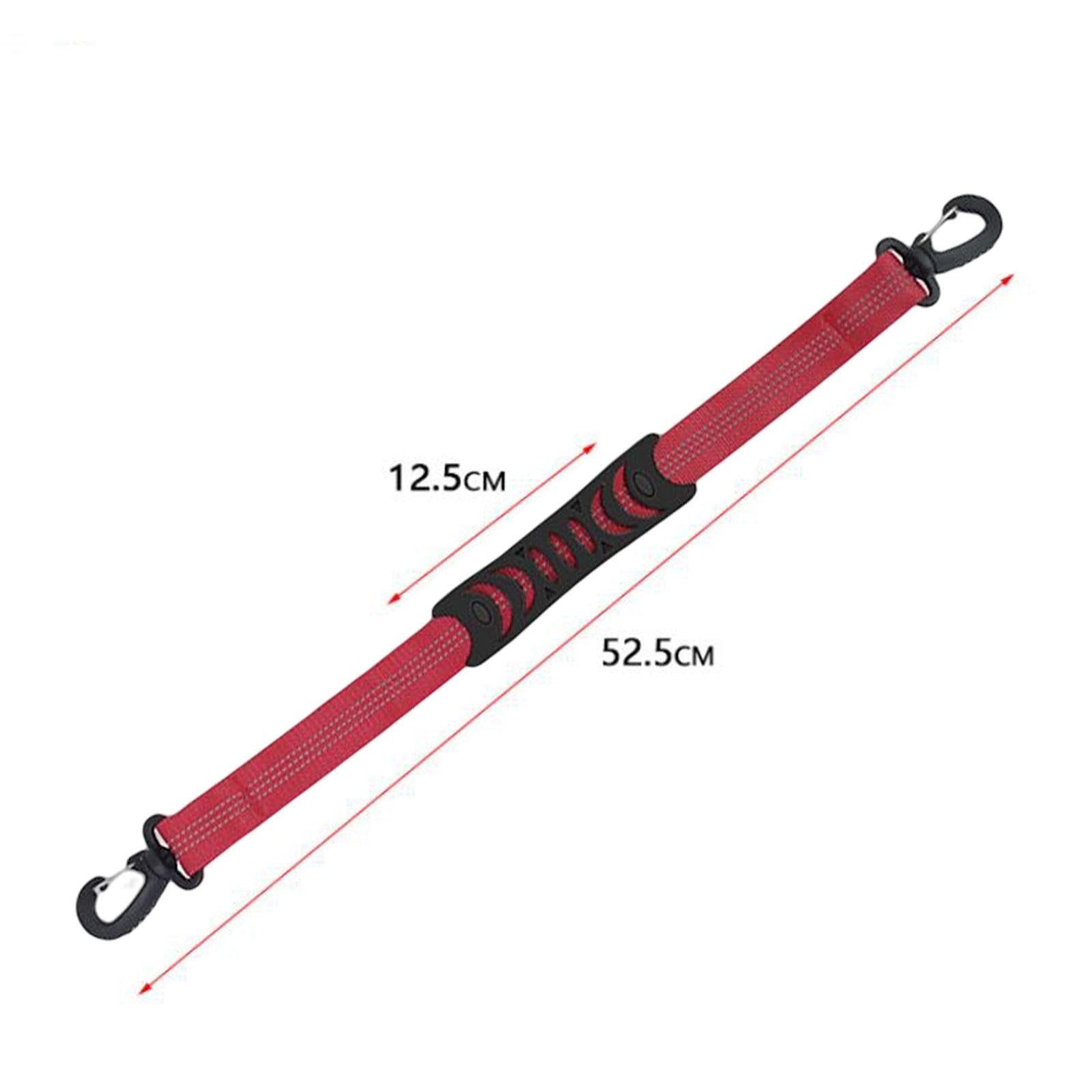 3xPortable Skating Shoes Carrier Strap with End Hooks Belt Ski Boot Strap Red