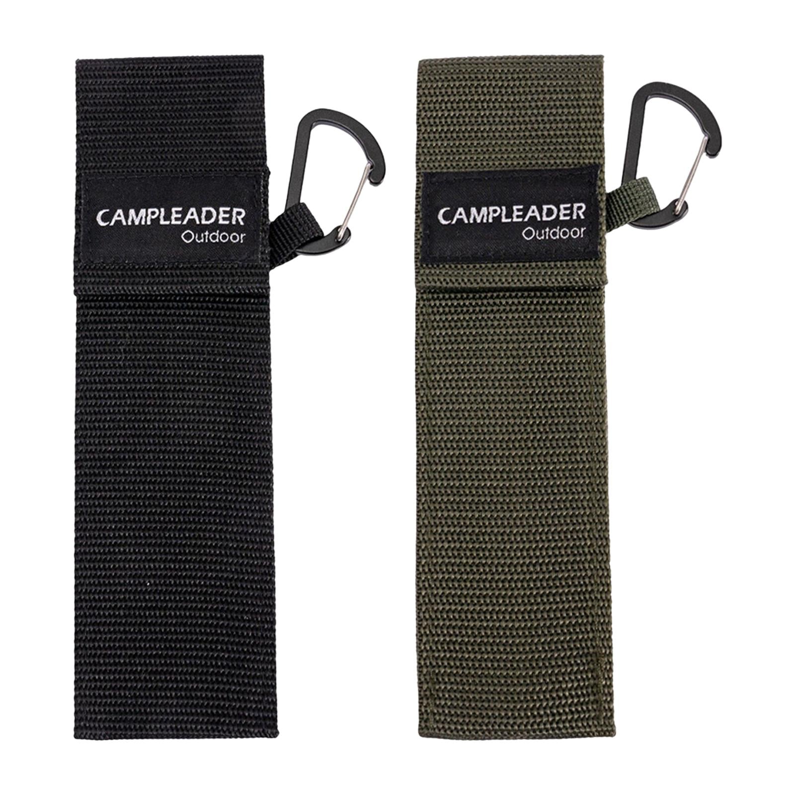 2xPicnic Tableware Storage Bag Reusable with Carabiner Lightweight Portable Green