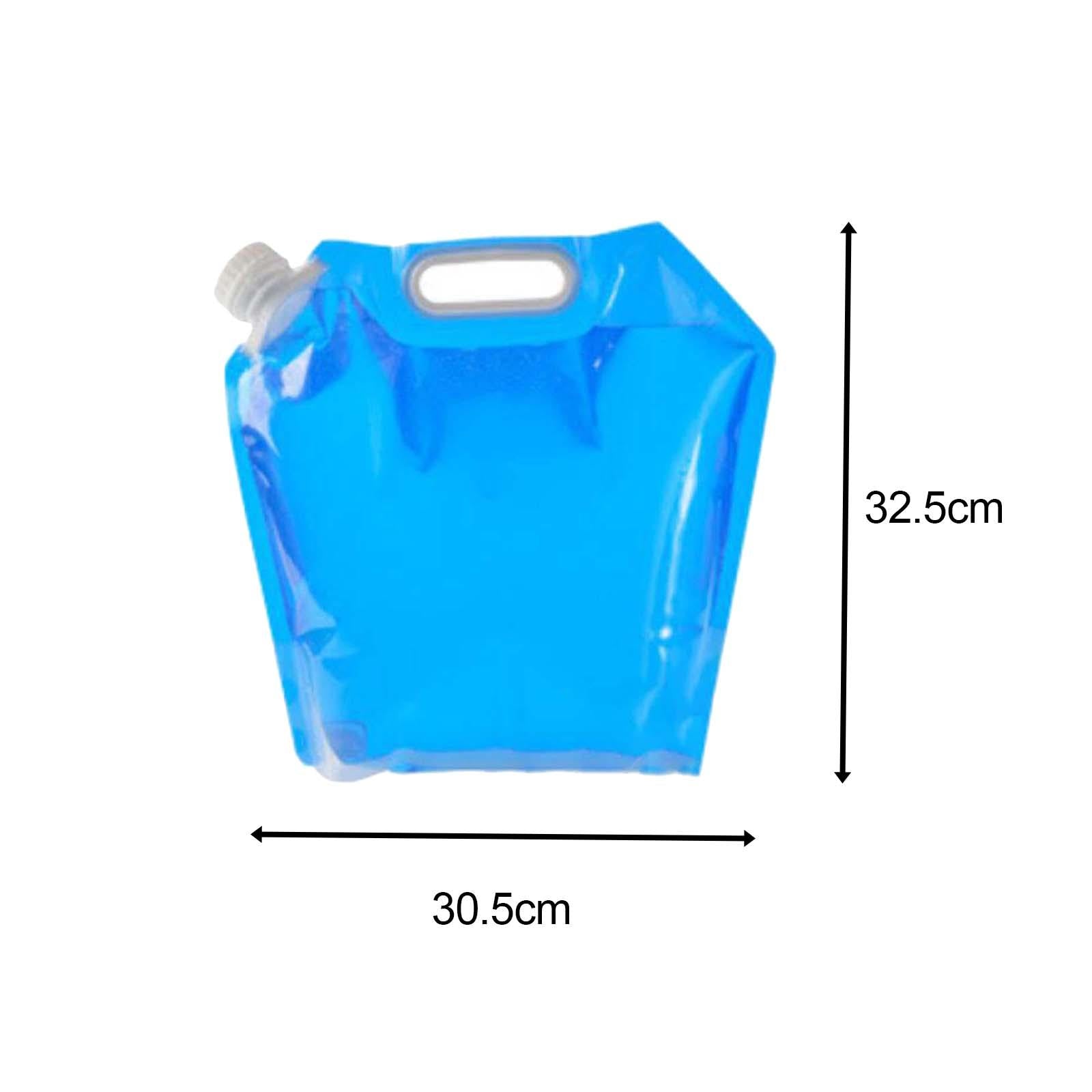 3xWater Storage Jugs Water Bucket Water Carrier Folding Water Container Bag 5L 32.5cmx30.5CM