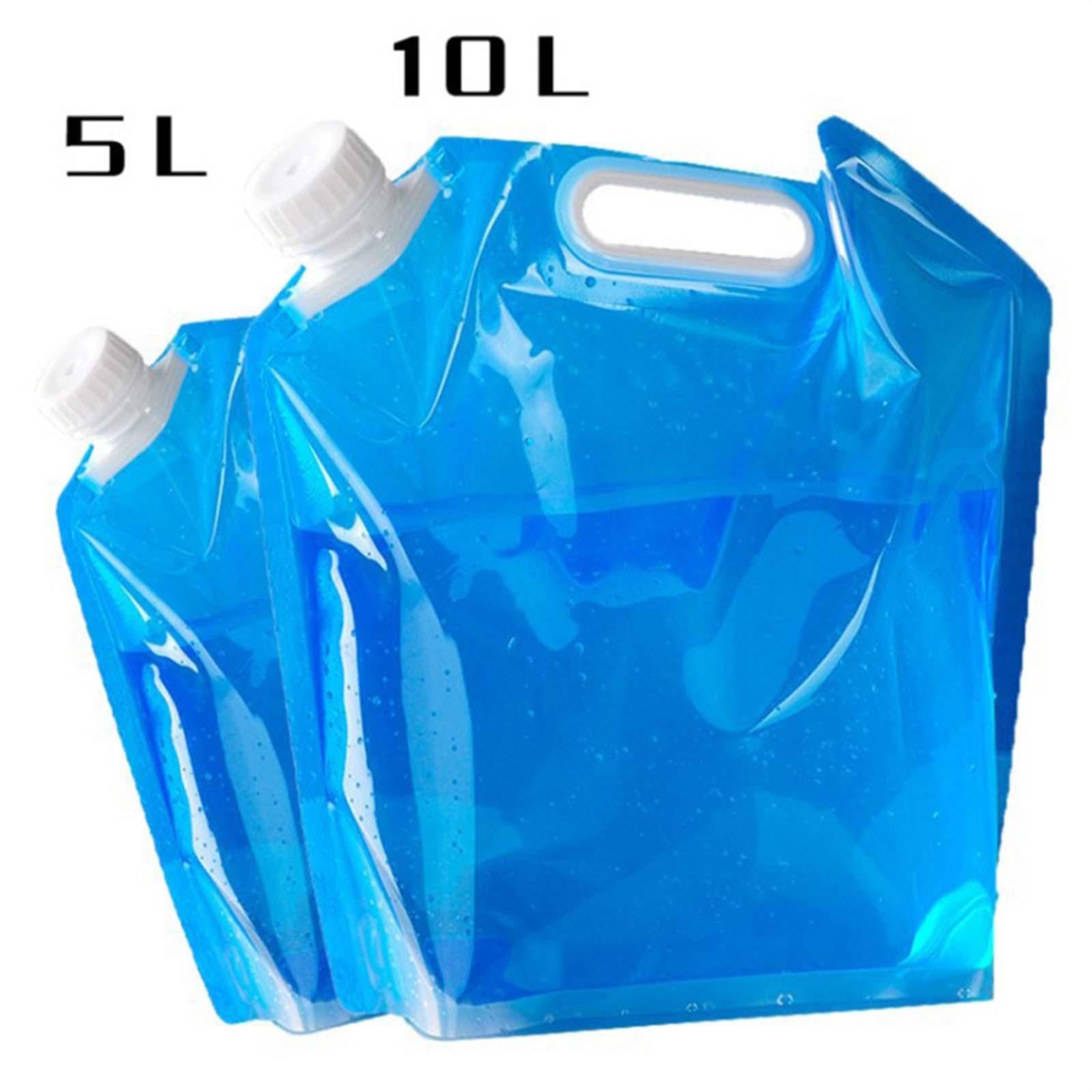 6xWater Storage Jugs Water Bucket Water Carrier Folding Water Container Bag 5L 32.5cmx30.5CM