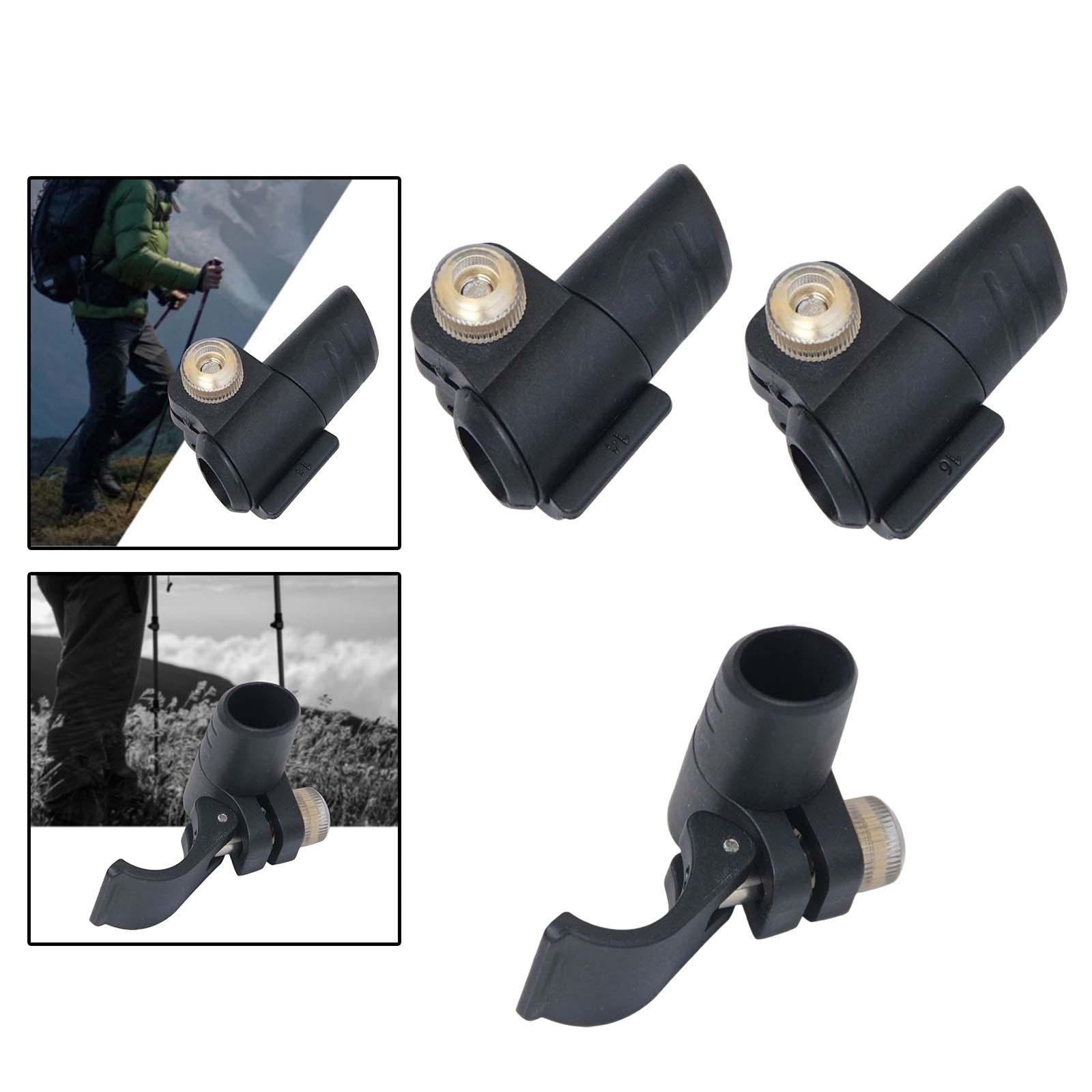 3xWalking Stick Lock Walking Pole Flip Lock Black for Snowshoeing Hiking 14 Oblique Caliber