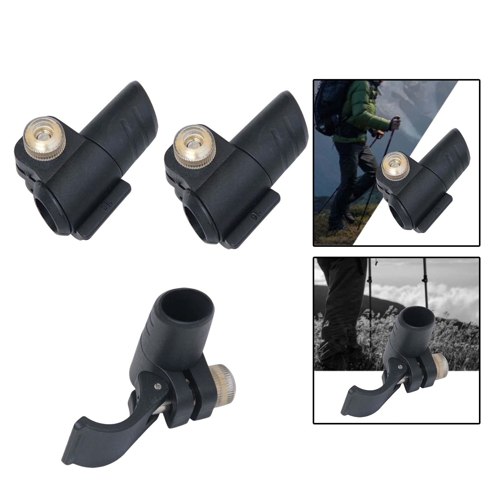 3xWalking Stick Lock Walking Pole Flip Lock Black for Snowshoeing Hiking 14 Oblique Caliber