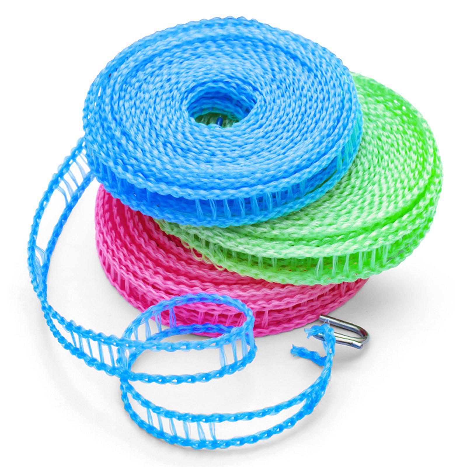 3xClothesline Stretchy Portable Laundry Cord for Garden Camping Accessories RV blue 1000cm