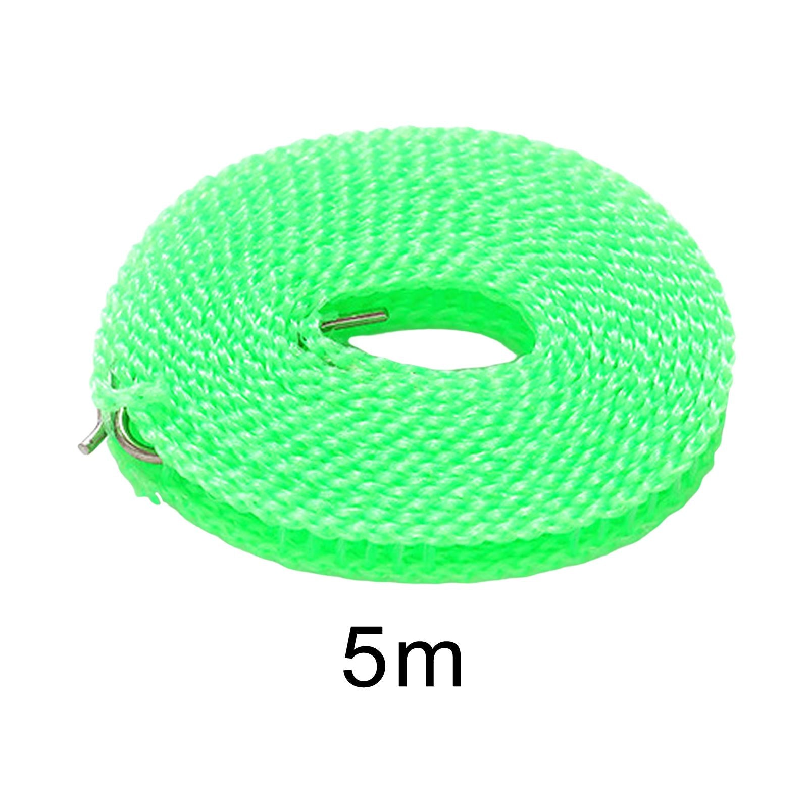 4xClothesline Stretchy Portable Laundry Cord for Garden Camping Accessories RV green 500cm