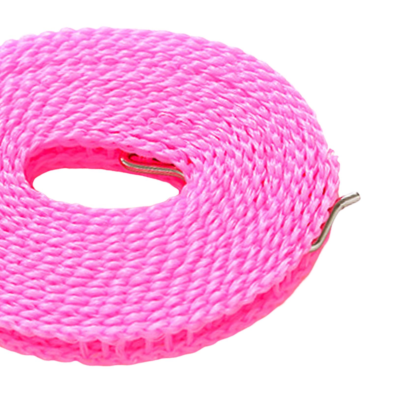 4xClothesline Stretchy Portable Laundry Cord for Garden Camping Accessories RV pink 500cm