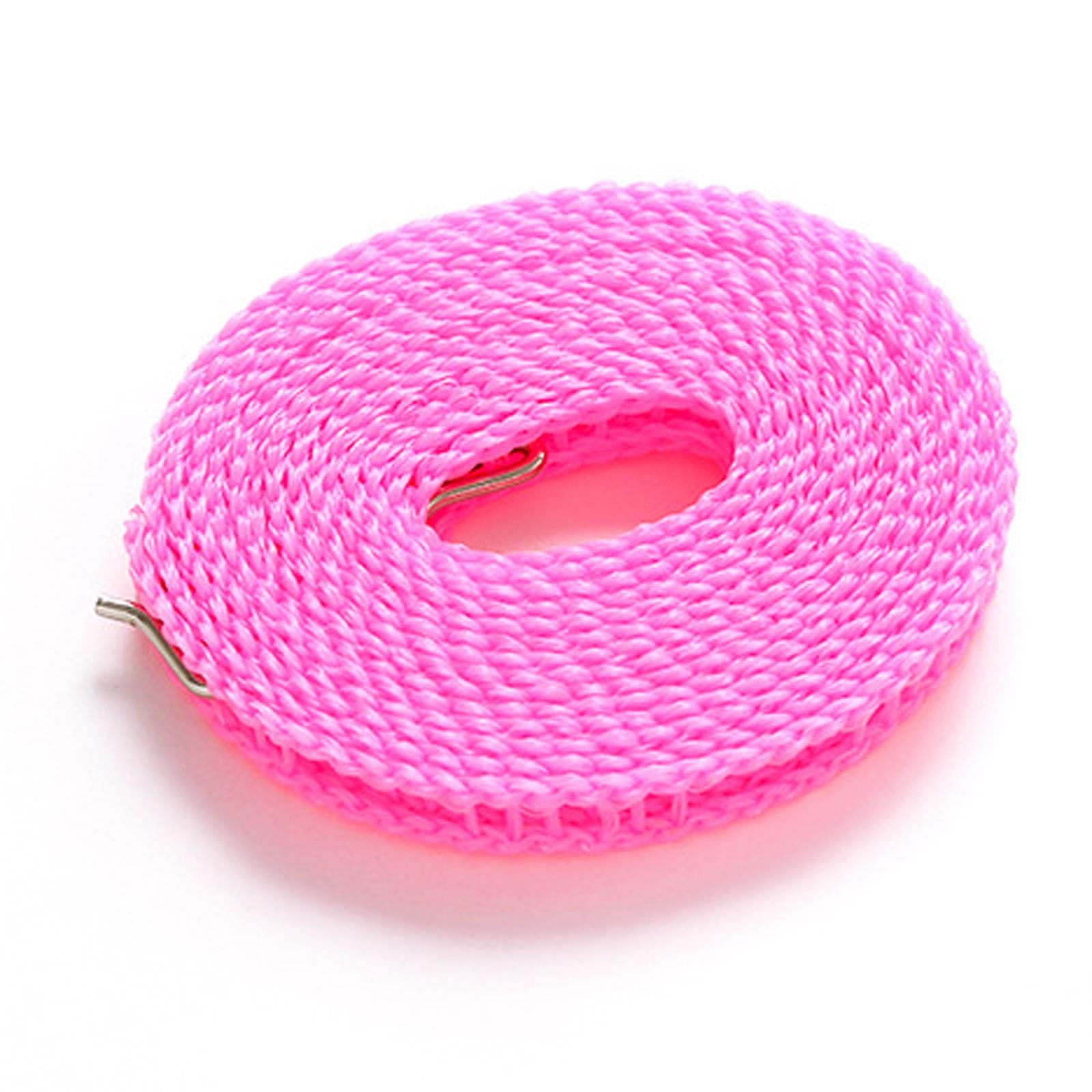 4xClothesline Stretchy Portable Laundry Cord for Garden Camping Accessories RV pink 500cm