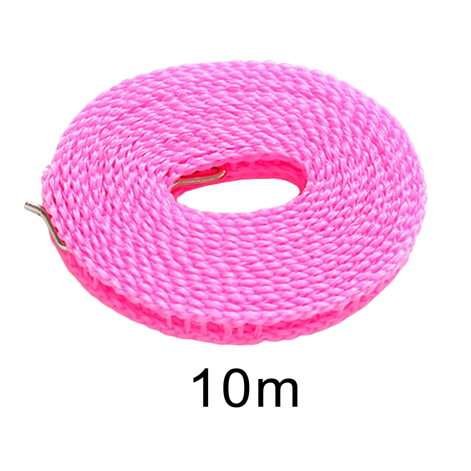 3xClothesline Stretchy Portable Laundry Cord for Garden Camping Accessories RV pink 1000cm