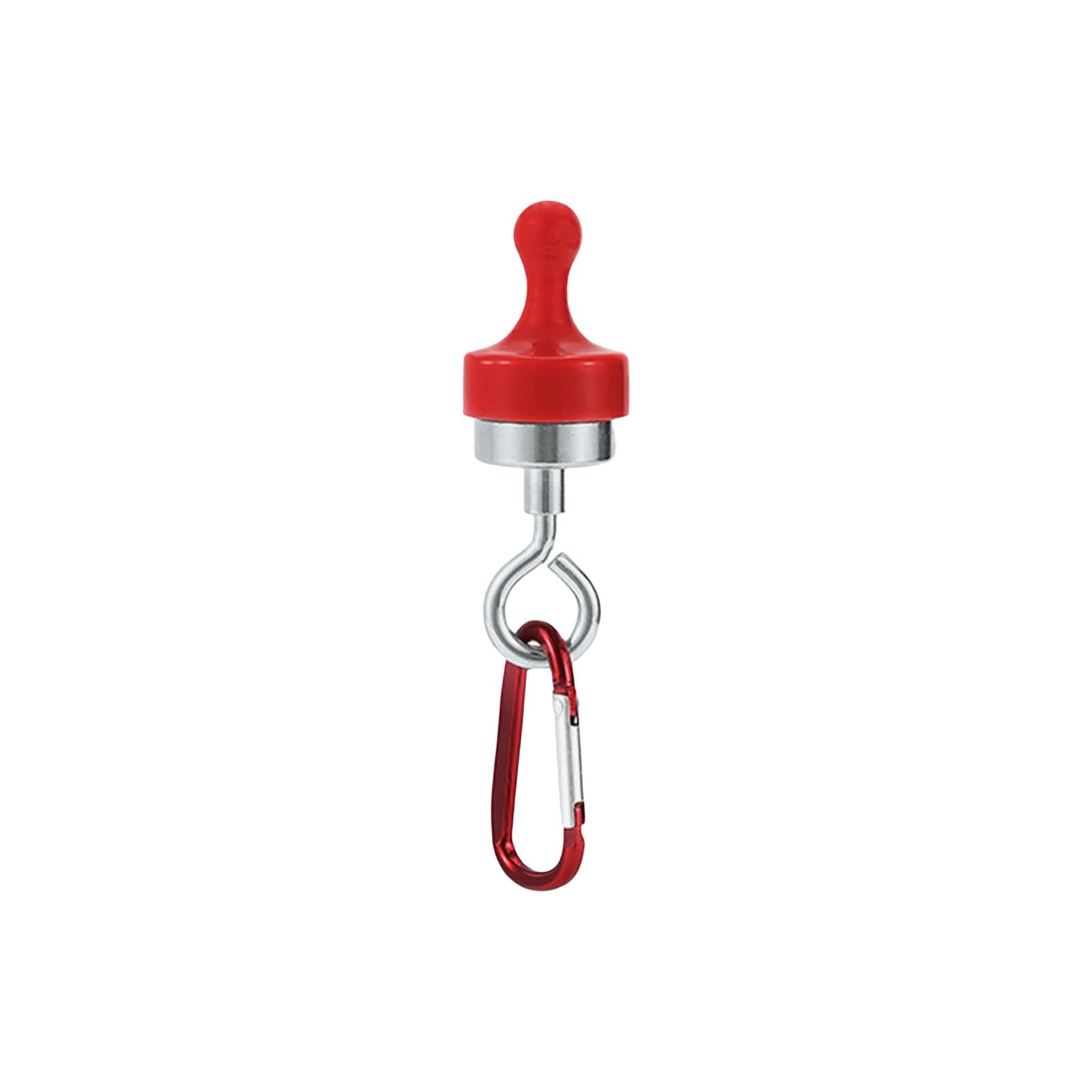4xMagnetic Hooks Heavy Duty Camping Strong Magnetic Tent Light Hook for Garden Red