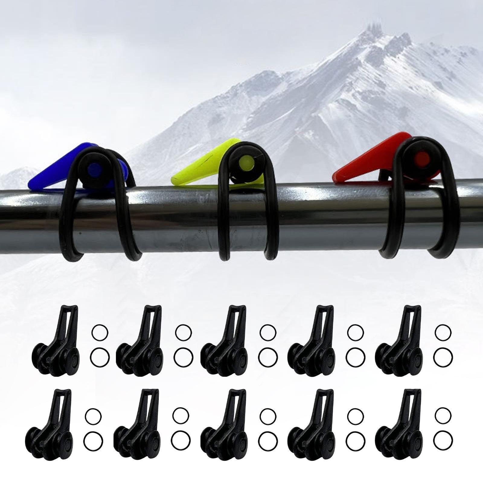 6x10x Fishing Hooks Keeper Hook Keeper for Lures Mini Fishing Rod Hook Keepers black