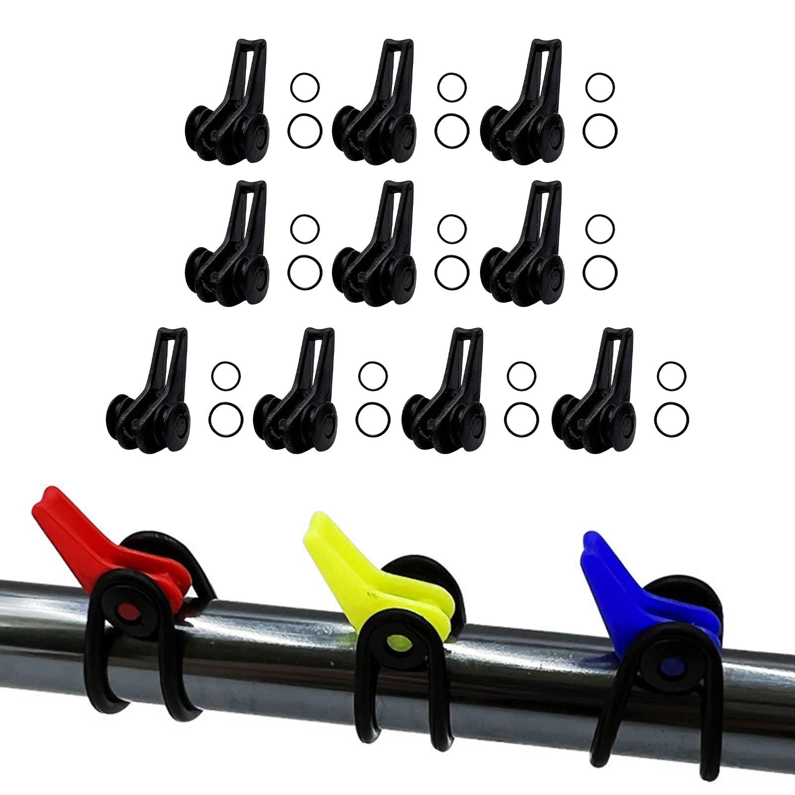 5x10x Fishing Hooks Keeper Hook Keeper for Lures Mini Fishing Rod Hook Keepers black