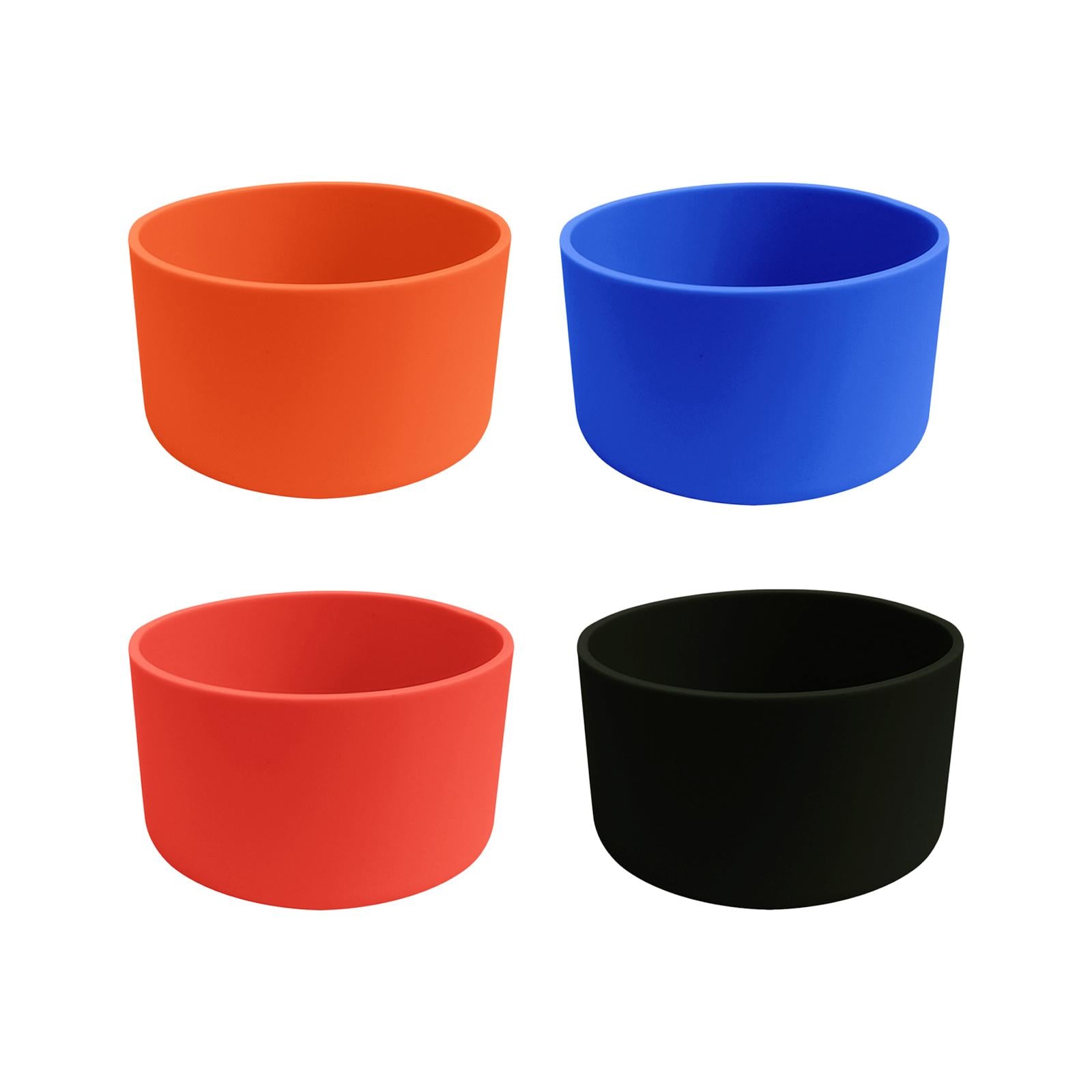 5xWater Bottle Bottom Sleeve Practical Scratch Resistant Durable Silicone Boot Blue