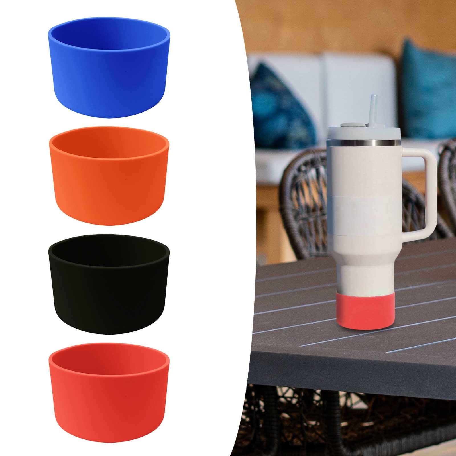 6xWater Bottle Bottom Sleeve Practical Scratch Resistant Durable Silicone Boot Blue