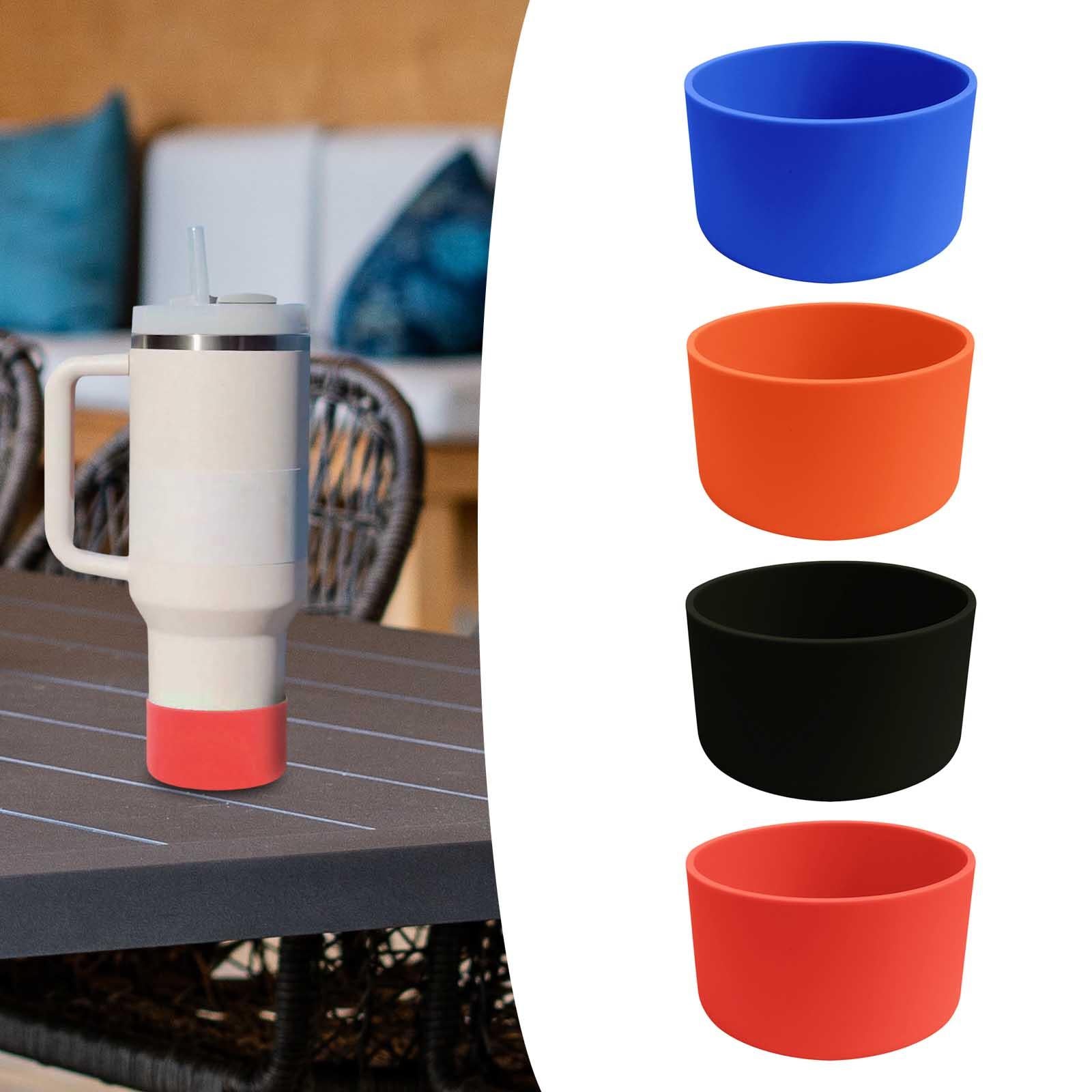 5xWater Bottle Bottom Sleeve Practical Scratch Resistant Durable Silicone Boot Blue