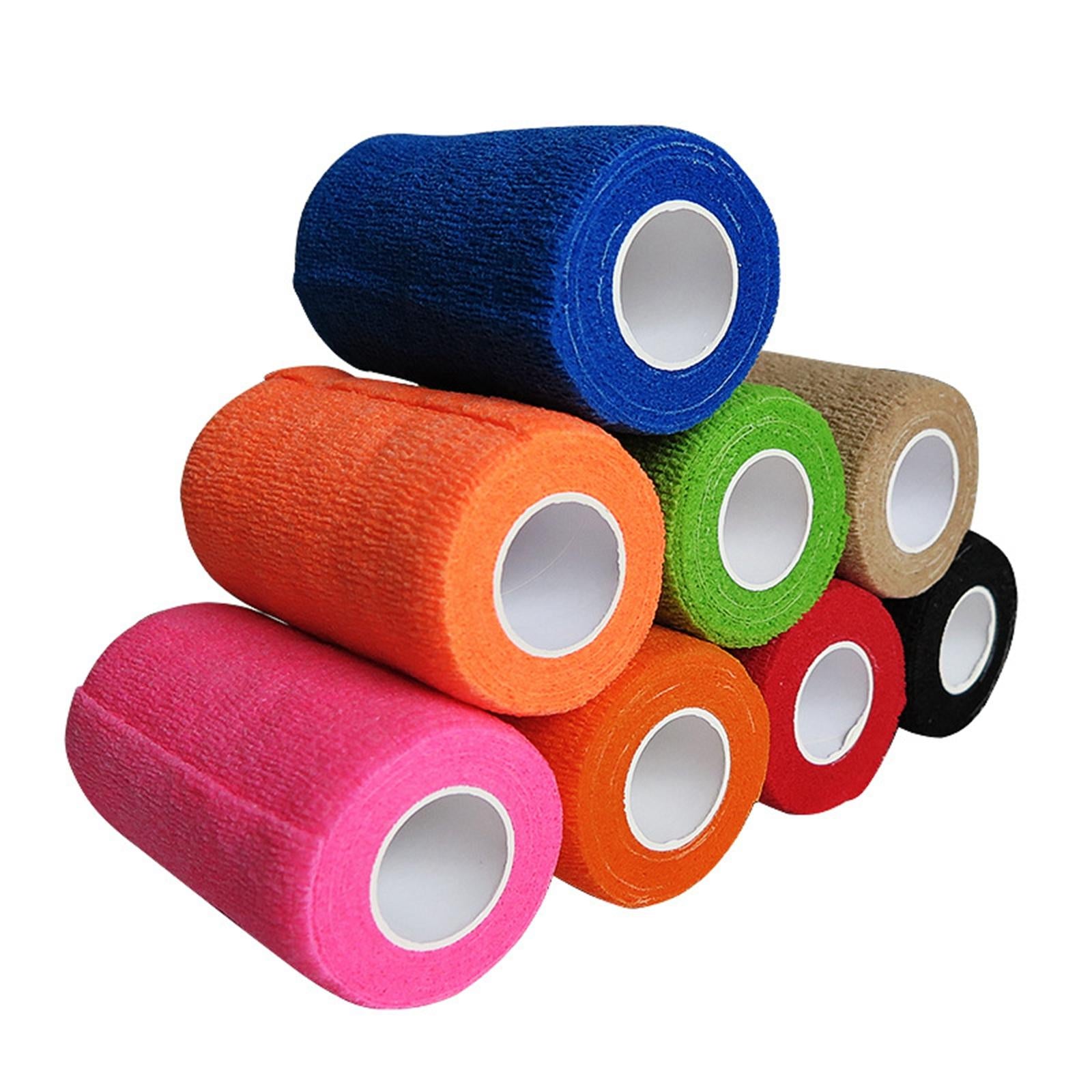 4xVet Wrap 4 inch Wide Non Woven Elastic Self Adherent Wrap for Dogs Pet Ankle Orange