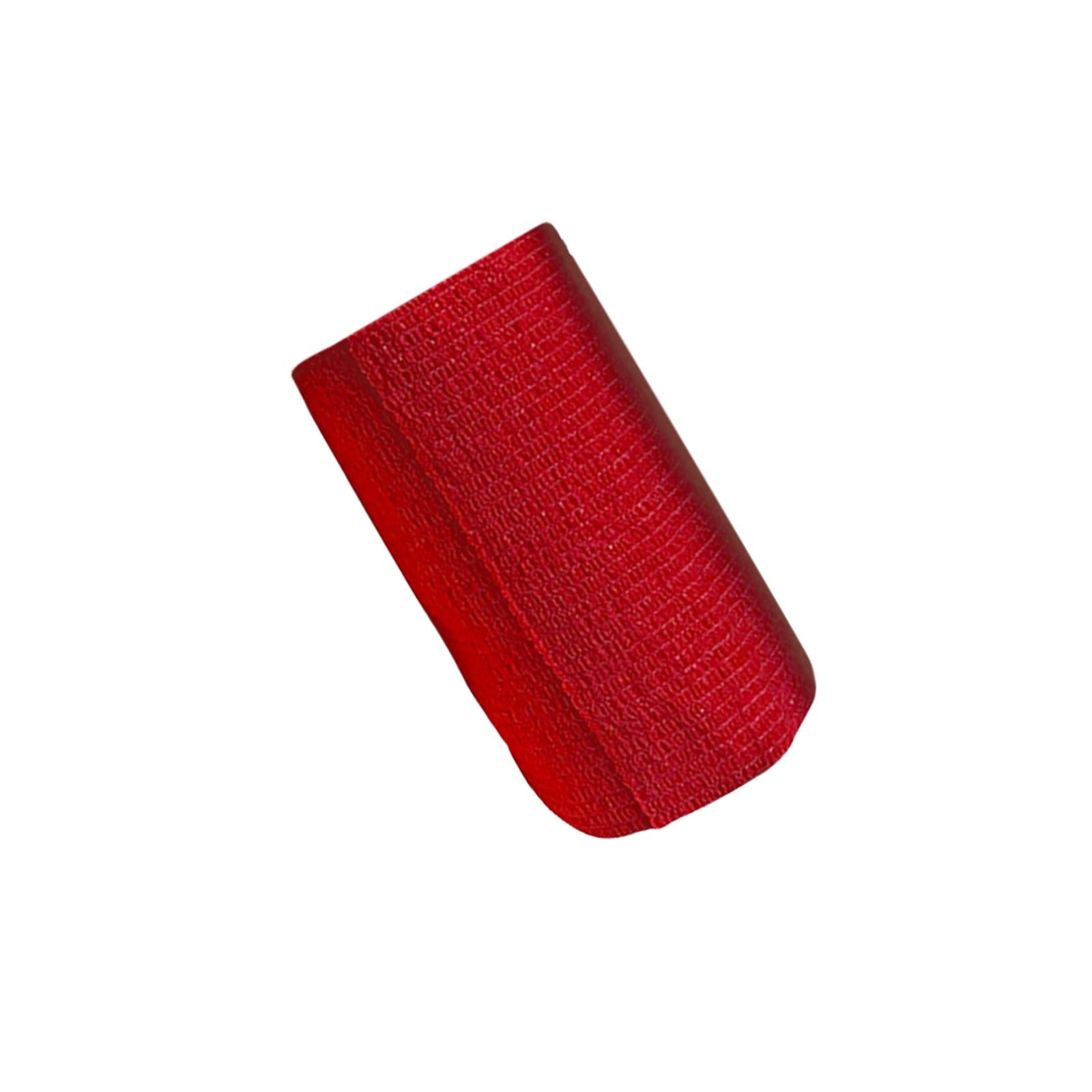 3xVet Wrap 4 inch Wide Non Woven Elastic Self Adherent Wrap for Dogs Pet Ankle Red