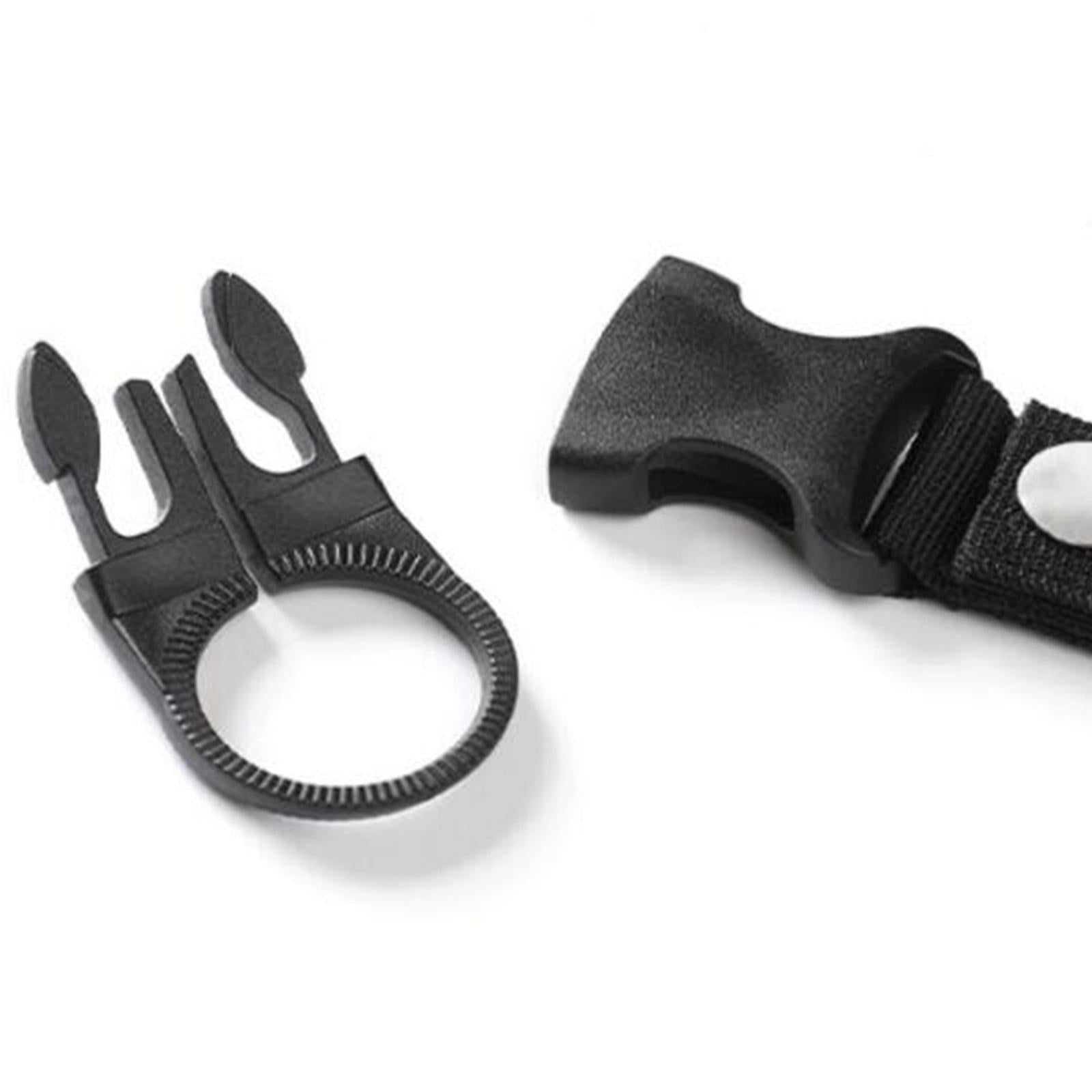 2xBottle Hanging Buckle Clip Water Bottle Ring Holder Keychain Belt for Hiking Black