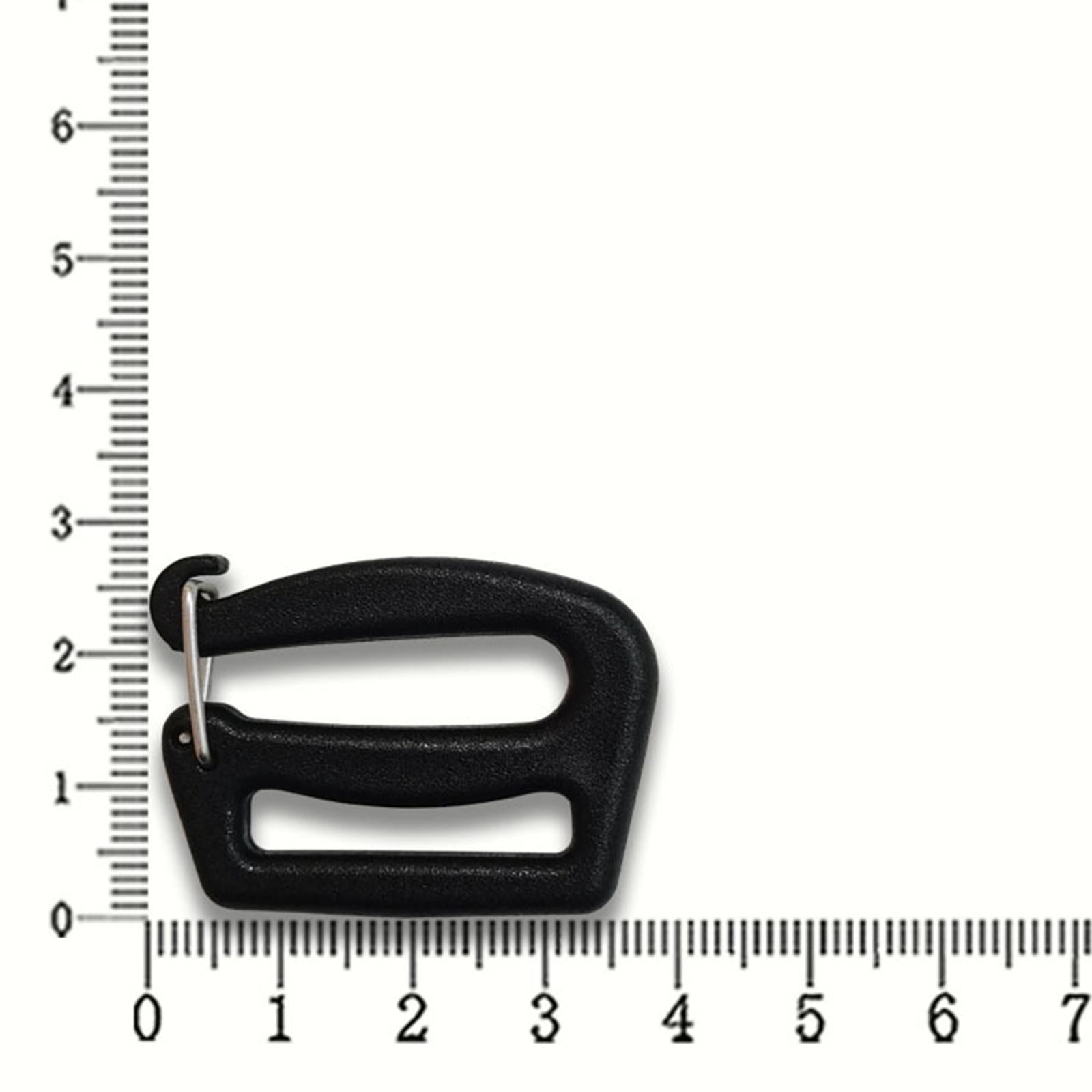 6xWebbing Release G Hook Camping Equipment Bag 1 inch Black Backpack Adjusters 3pcs