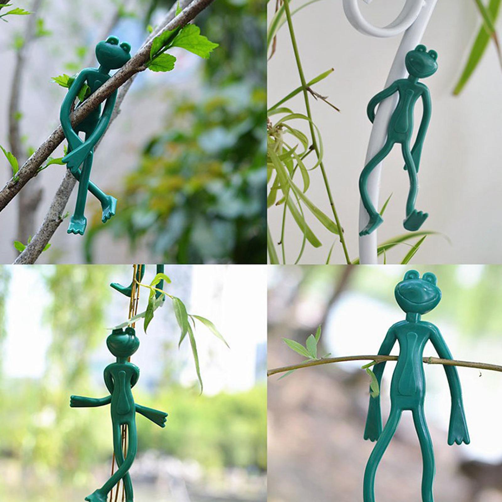3x2Pcs Plant Cable Ties Tree Ties Strap Gardening Peas Peppers Garden Supports Frog 13.3cm
