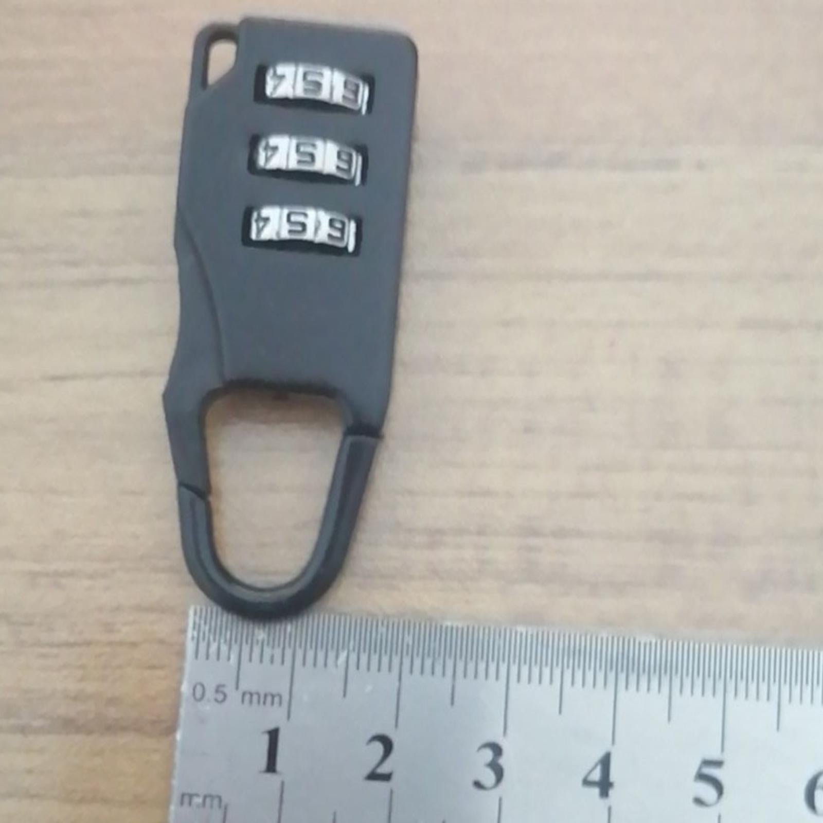 3xCombination Lock with Cable Portable Security Cable for Bike Gate Gym Locker Black