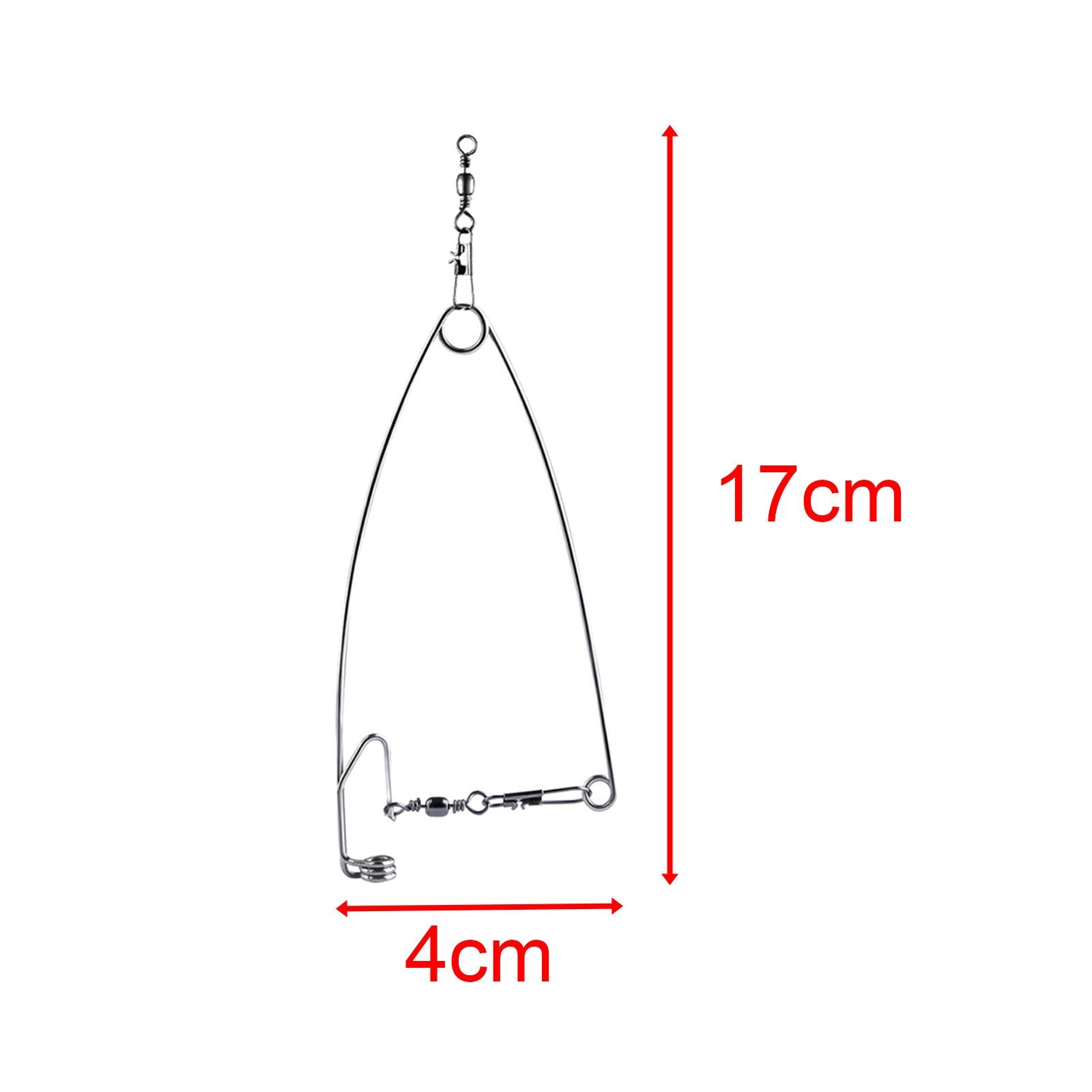 4xAutomatic Fishing Hook Swivel Snap Spring Fishhook for Rivers Lakes