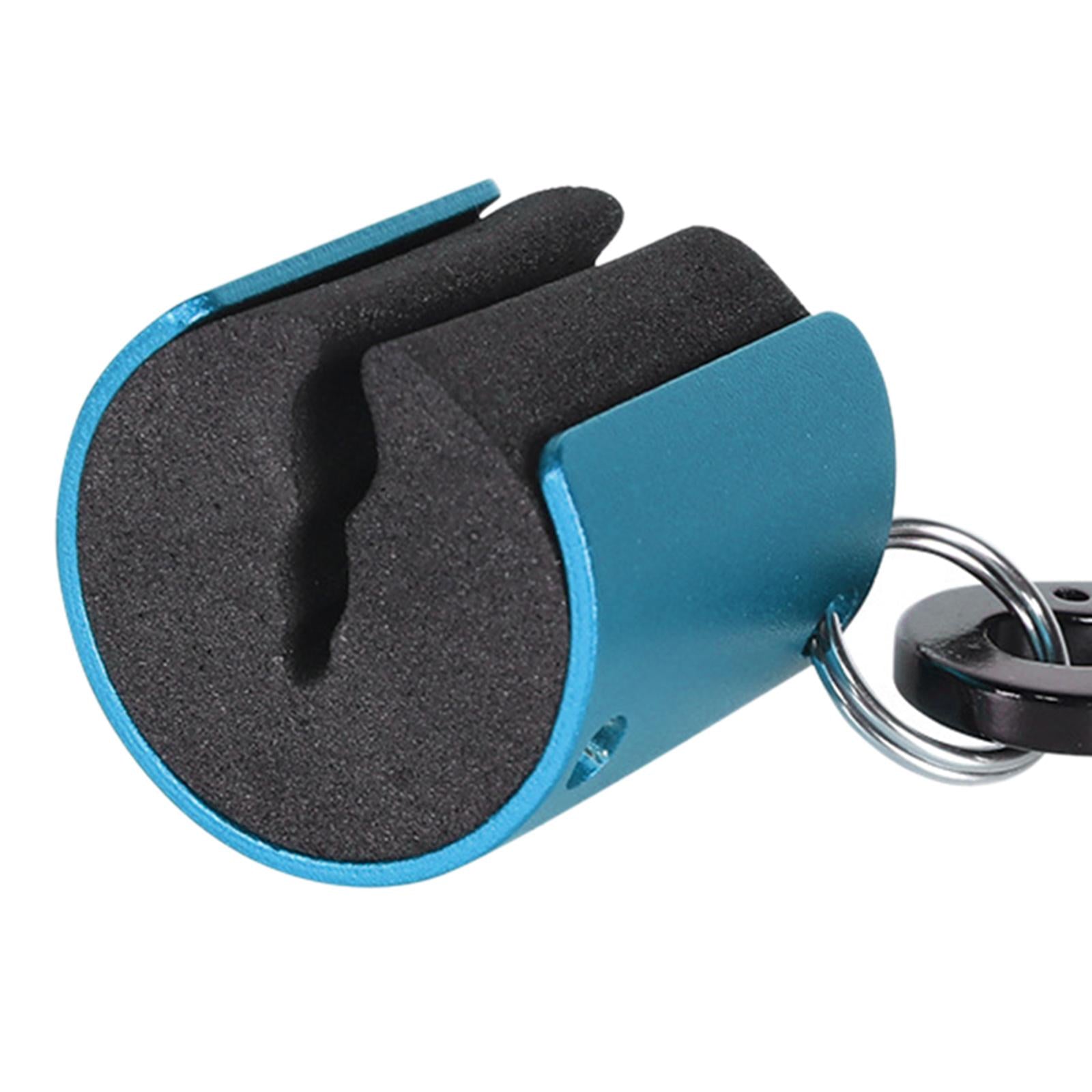 4xFishing Rod Holder Aluminum Alloy with Keychain Portable Fishing Pole Holder Blue