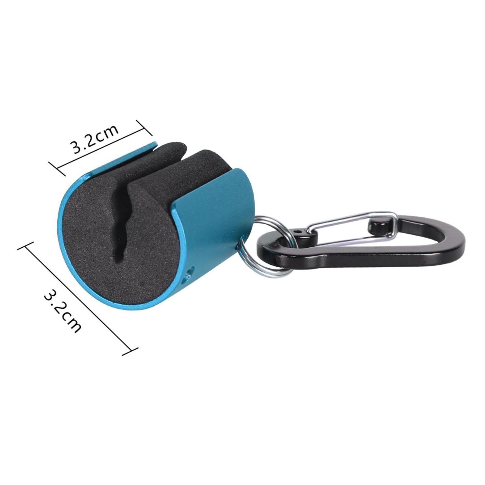3xFishing Rod Holder Aluminum Alloy with Keychain Portable Fishing Pole Holder Blue