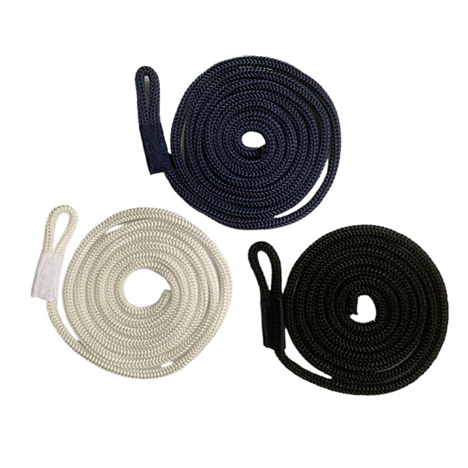 4xBoat Fender Line with Loop Boat Fenders Bumper Lines Mooring Rope Boat Ropes Blue