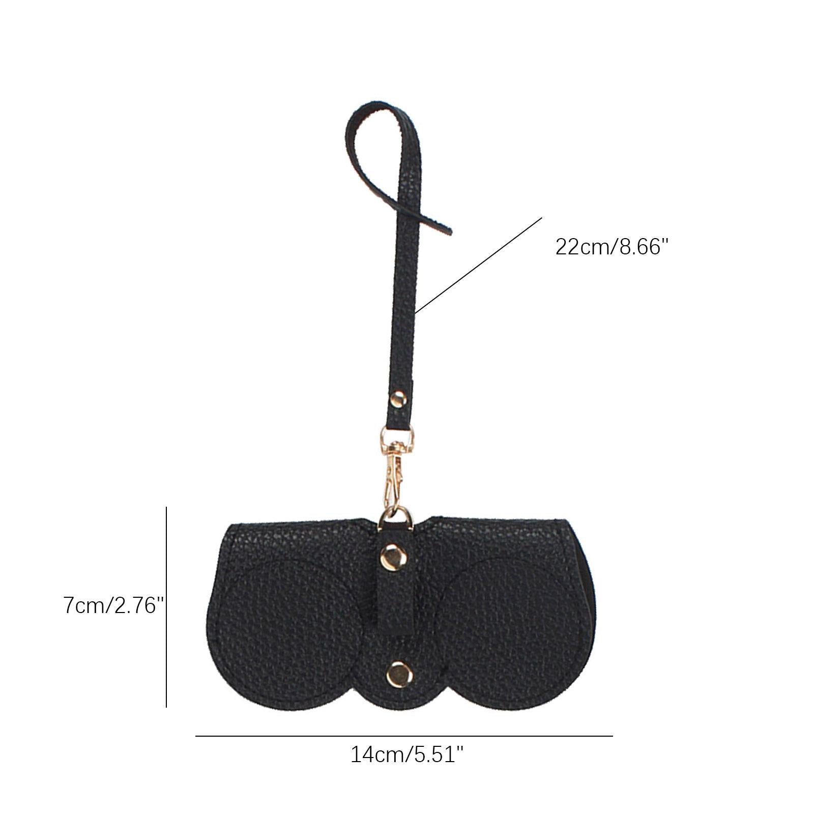 2xSunglasses Bag Holder Trendy Eyeglasses Storage Box for Street Camping Black