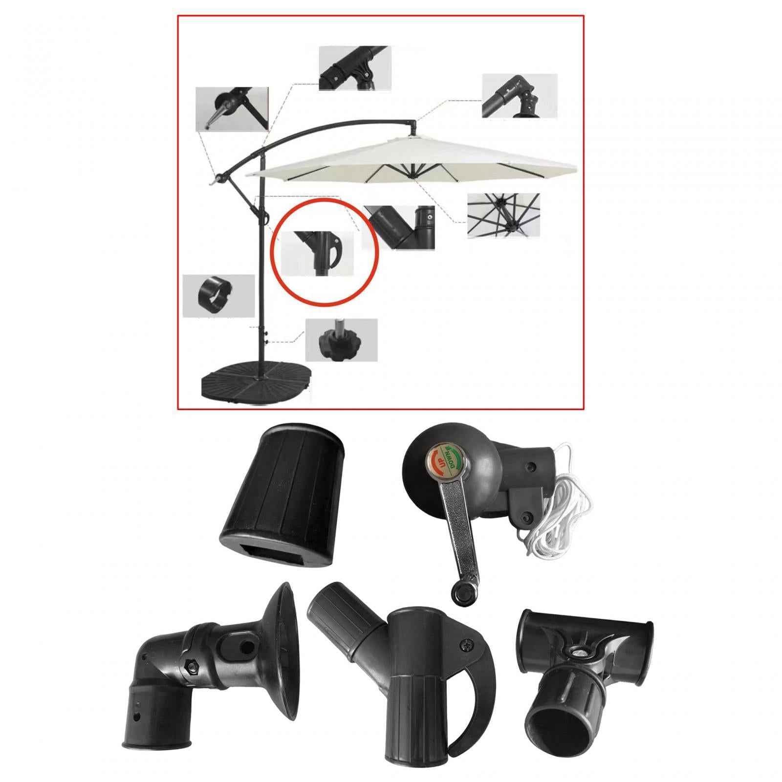 Patio Umbrella Accessories Stainless Parts for Balcony Courtyard Patio Table Lifting Fixed Handle