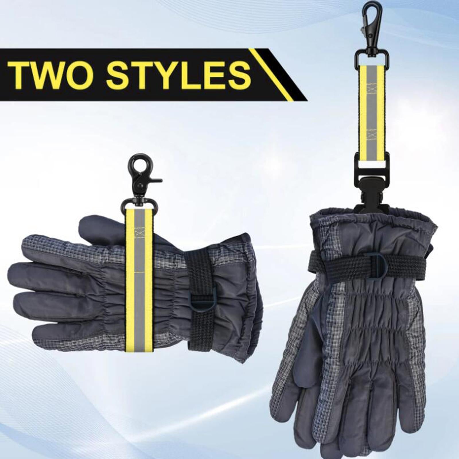 2xFirefighter Glove Strap Turnout Gear Durable Portable Nylon Work Glove Strap Metal Single Clip