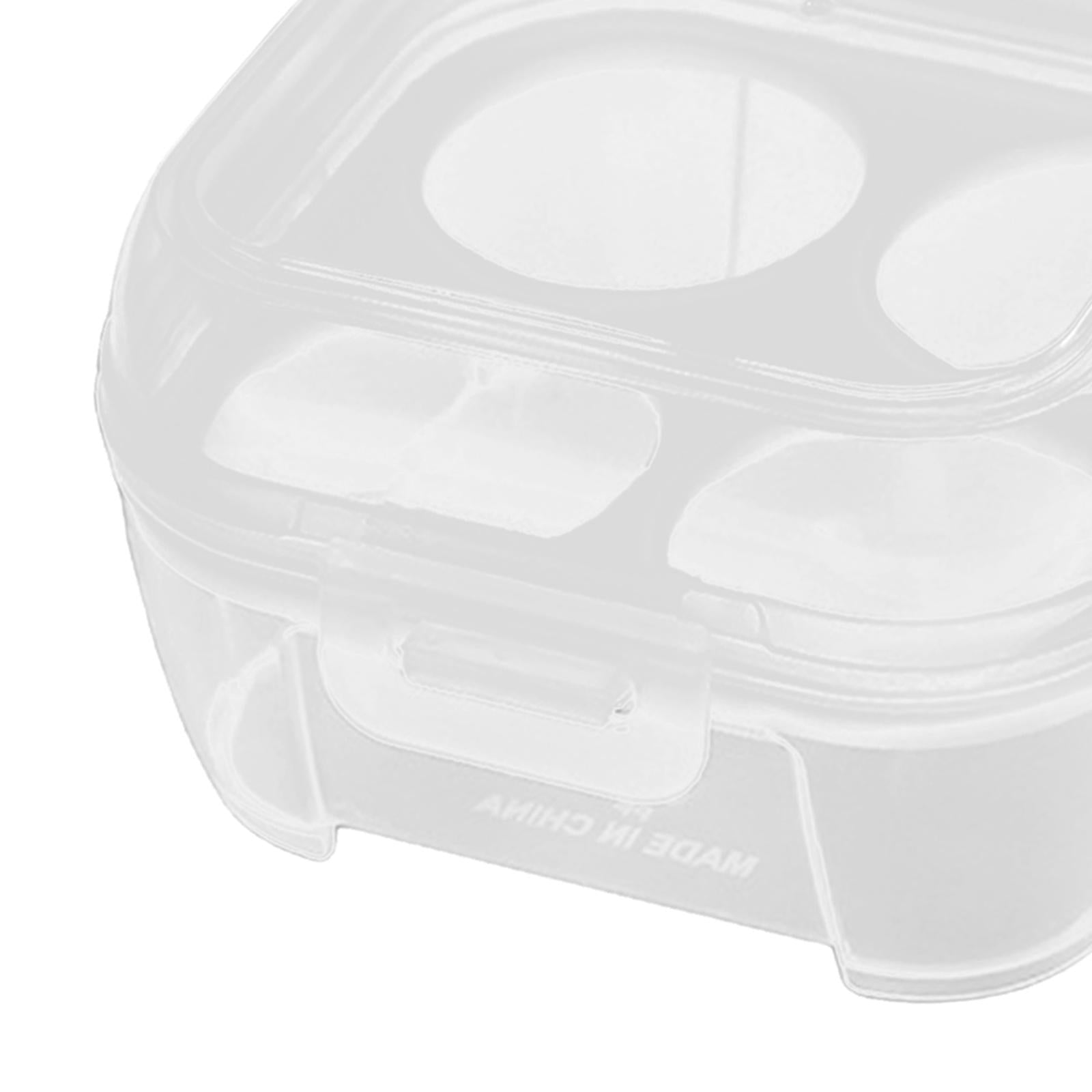 3xEgg Storage Box Organizer Travel Egg Carrying Case Hiking Egg Container Case 4Gird10.5x10.5x6.5cm