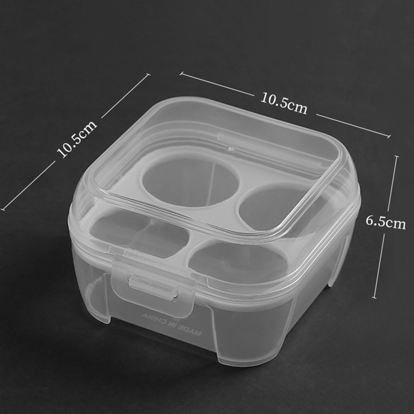 3xEgg Storage Box Organizer Travel Egg Carrying Case Hiking Egg Container Case 4Gird10.5x10.5x6.5cm