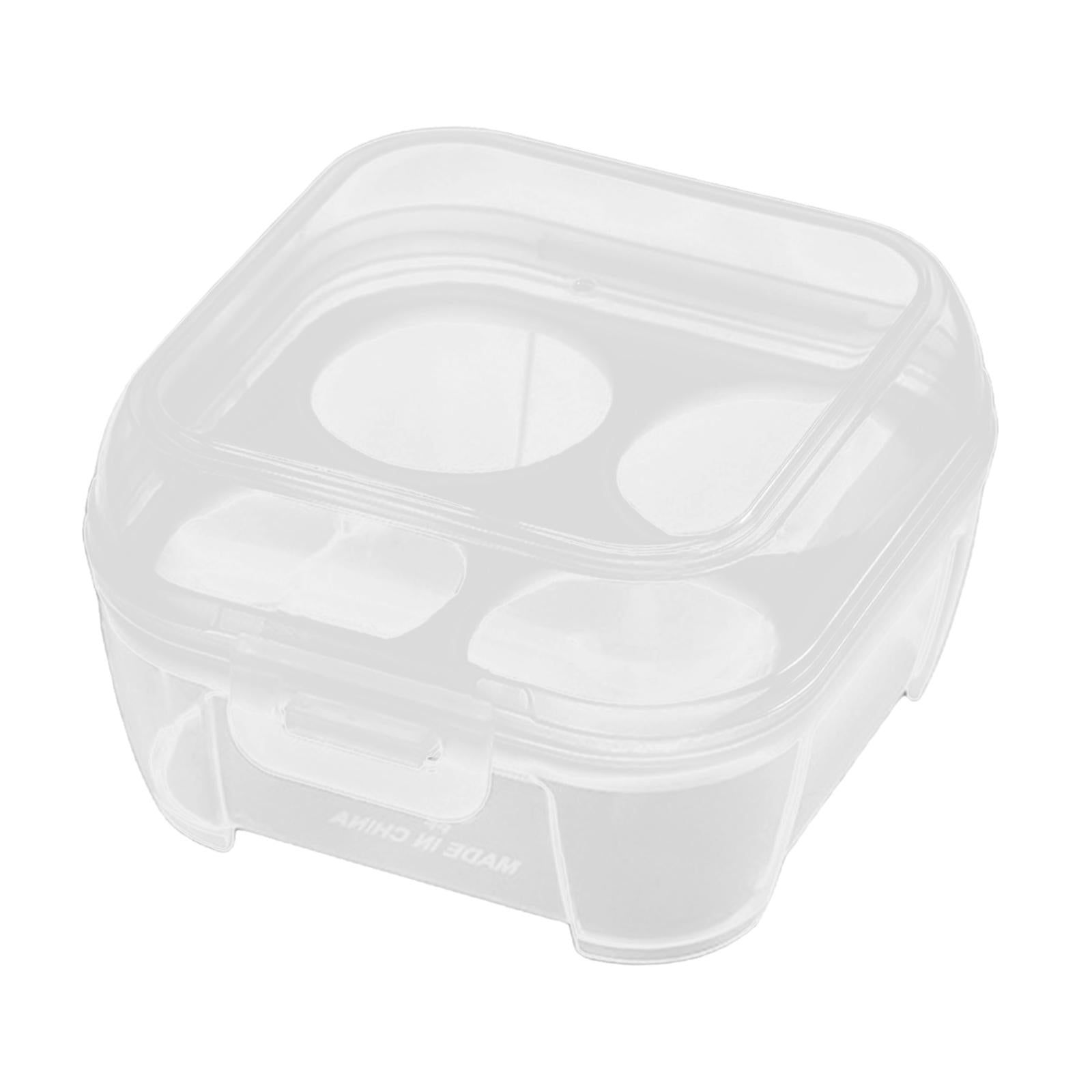 3xEgg Storage Box Organizer Travel Egg Carrying Case Hiking Egg Container Case 4Gird10.5x10.5x6.5cm