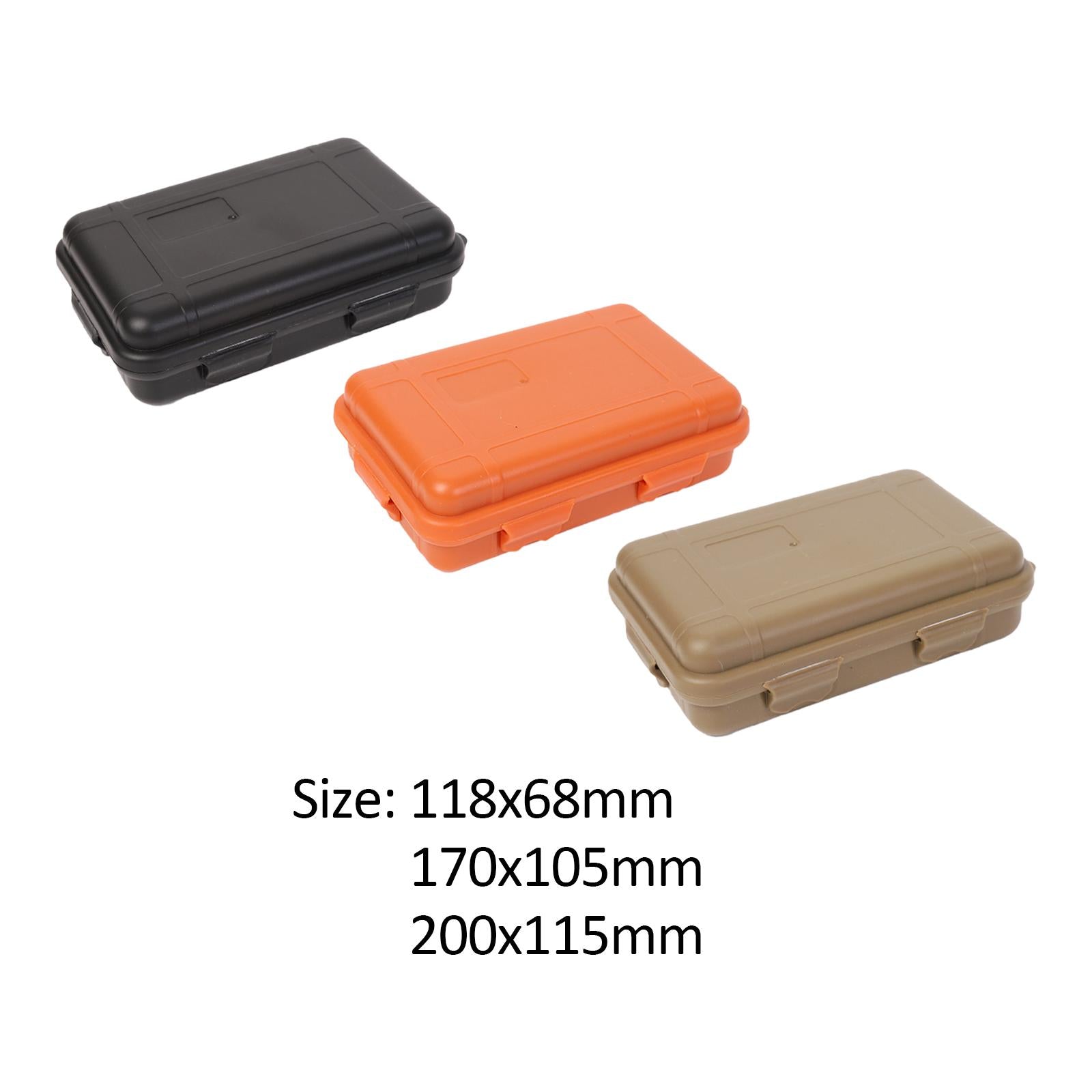4xTool Box Dust Resistant Storage Case for Camping Backpacking Accessories S Black