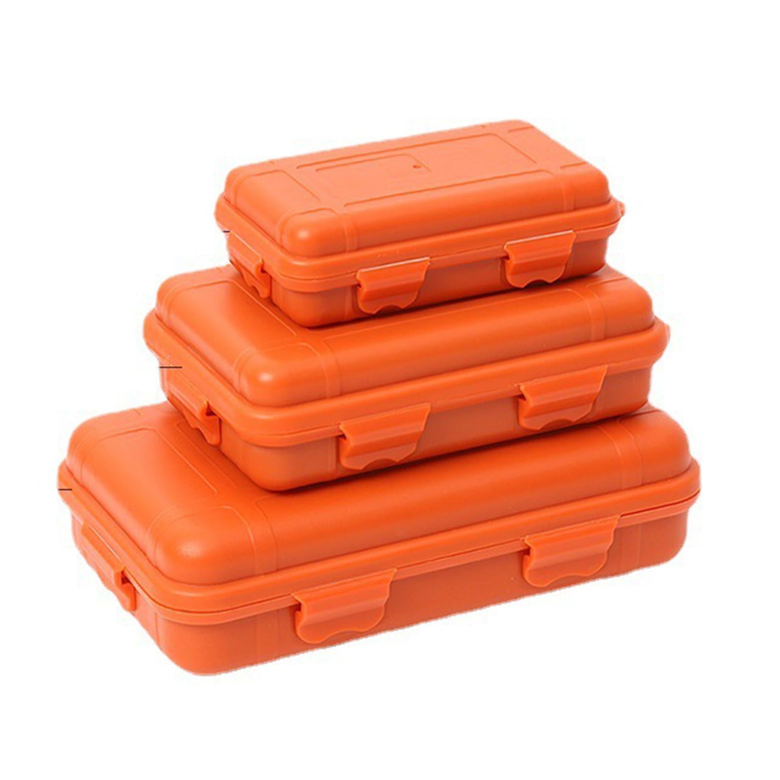 2xTool Box Dust Resistant Storage Case for Camping Backpacking Accessories Small Orange
