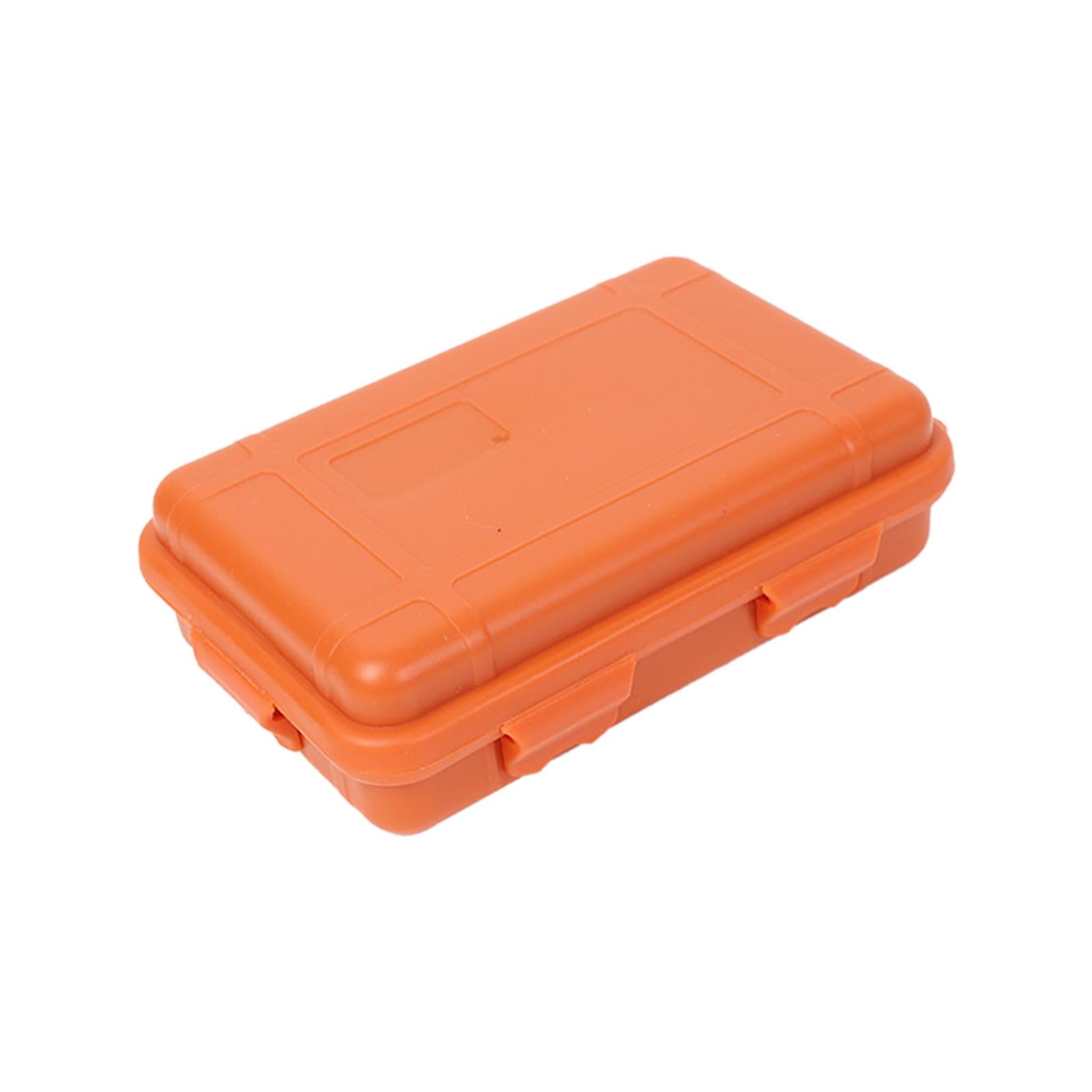 4xTool Box Dust Resistant Storage Case for Camping Backpacking Accessories Small Orange