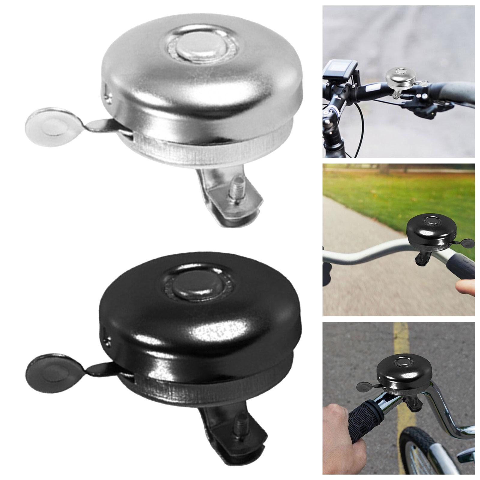 2xBike Bell Cycling Accessories Bicycle Bell for Men Women Mountain Road Bikes Silver