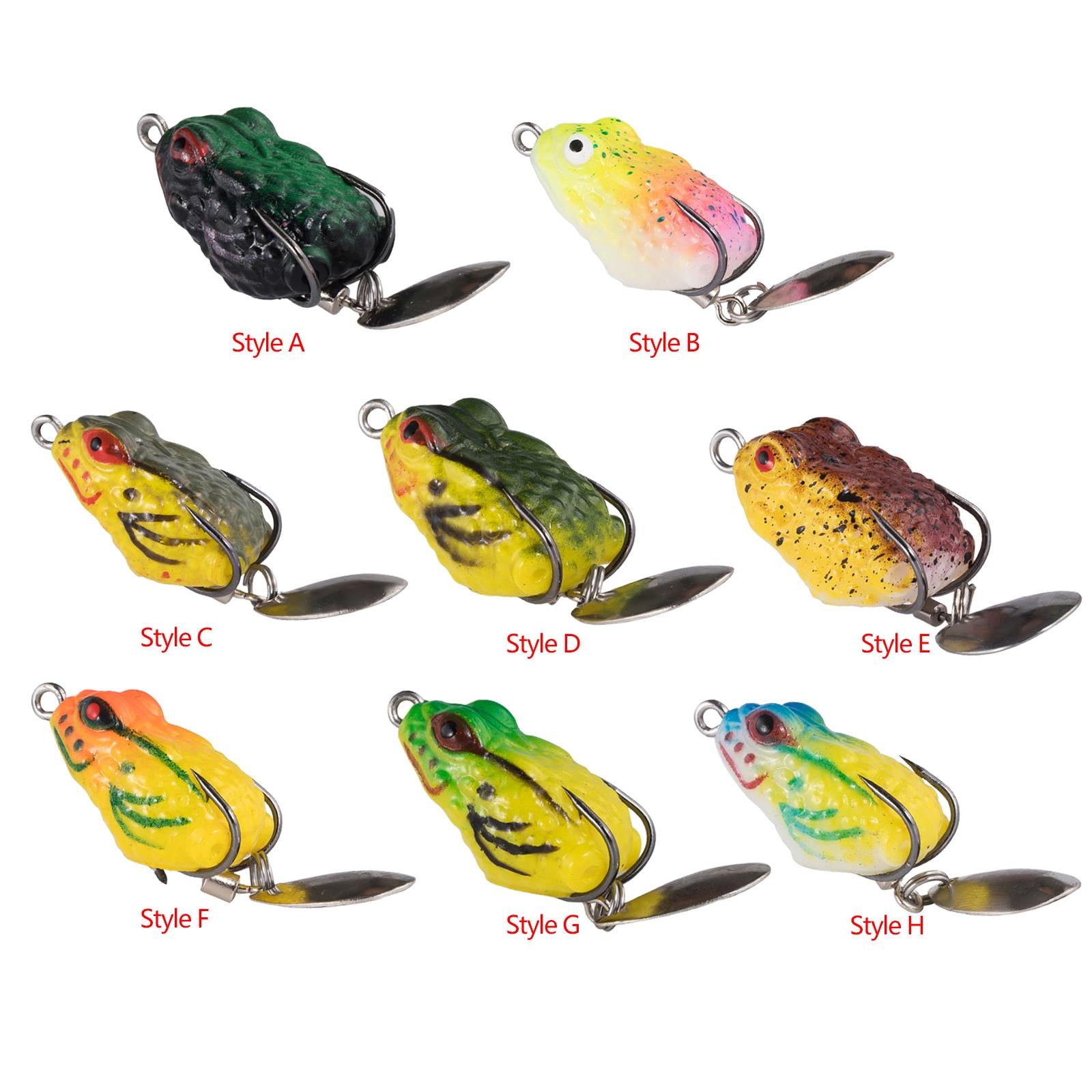 2xFrog Lure Bass Bait Metal Sequin Swimbait Float on Water Lure for Freshwater Style A